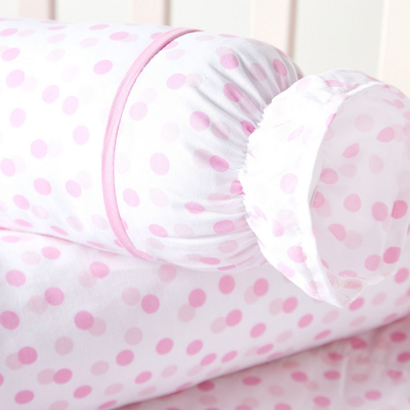 Juniors 2-Piece Polka Dot Print Bolster Set with Mat and Pillow-Baby Bedding-image-5