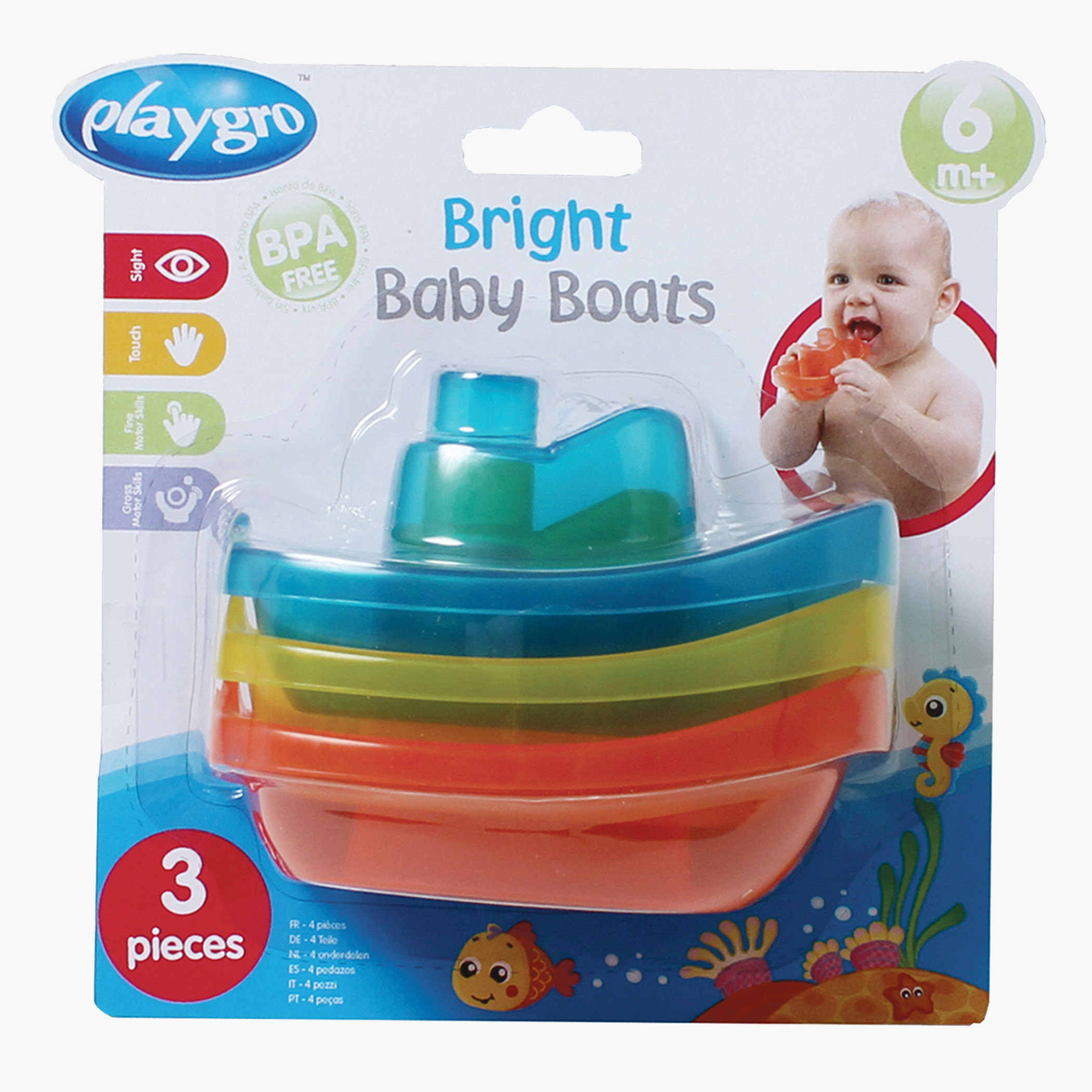 Playgro 3-Piece Baby Boat Bath Toy Set-toys-babyandtoddlertoys-bathtoys-image-1