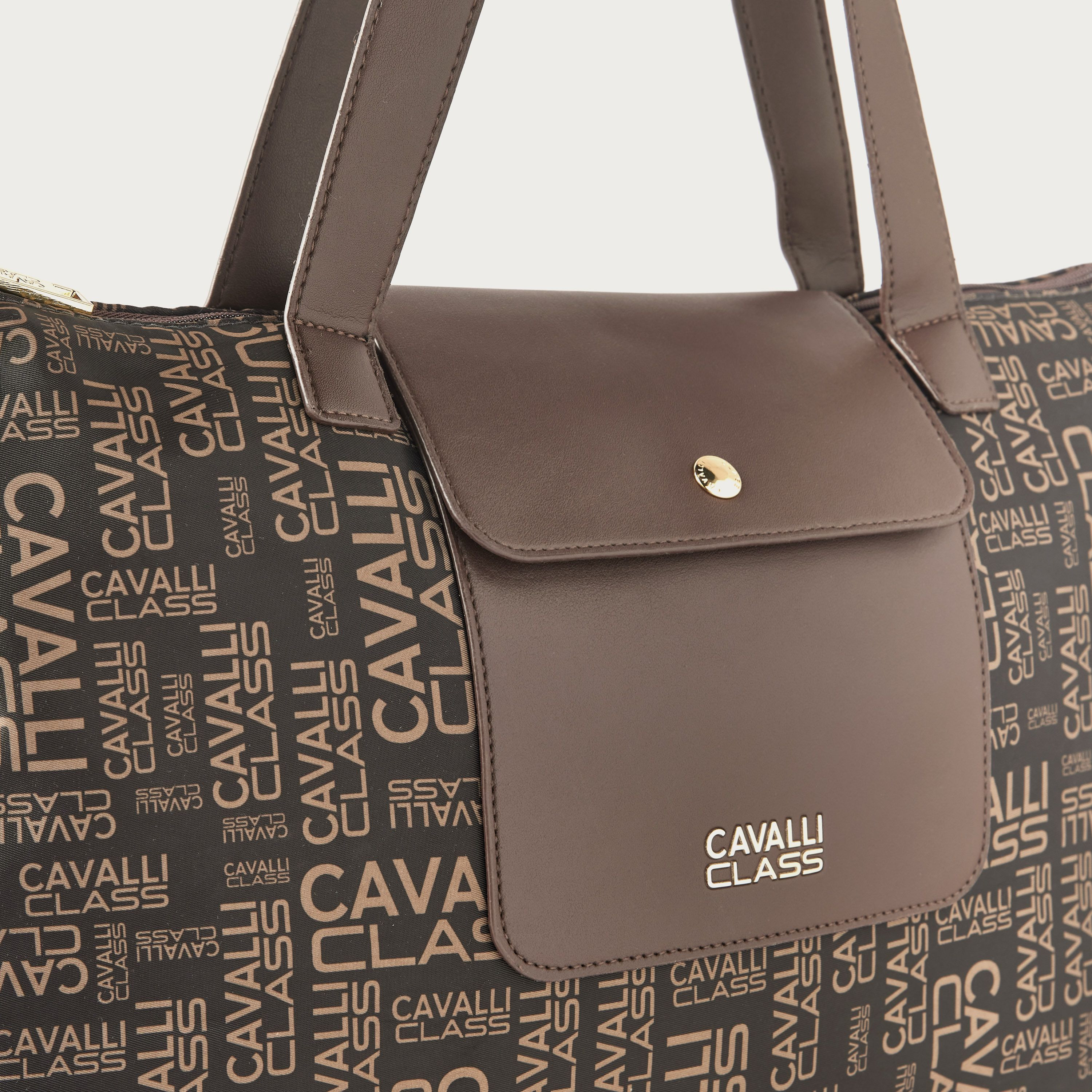 Cavalli Class MonogramTote Bag with Double Handle and Zip Closure-women-bagsandwallets-handbags-image-2