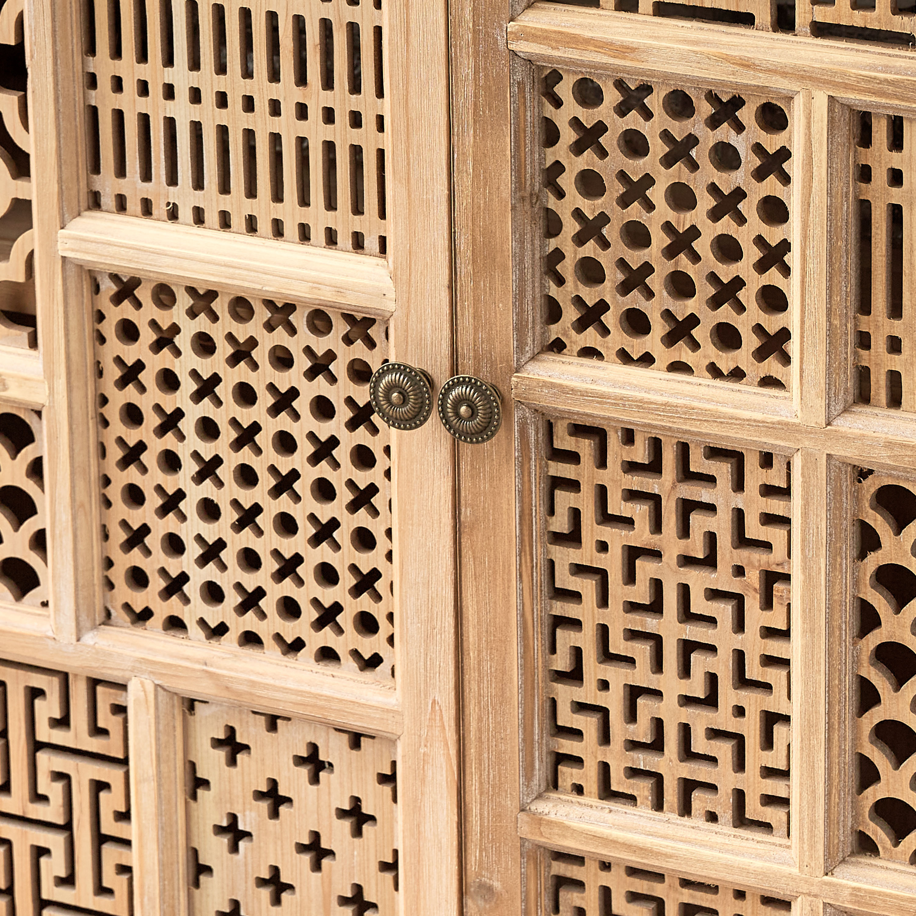 Wooden 2-Door Cabinet - 80x40x90 cms-furniture-bedroom-chestofdrawers-image-4