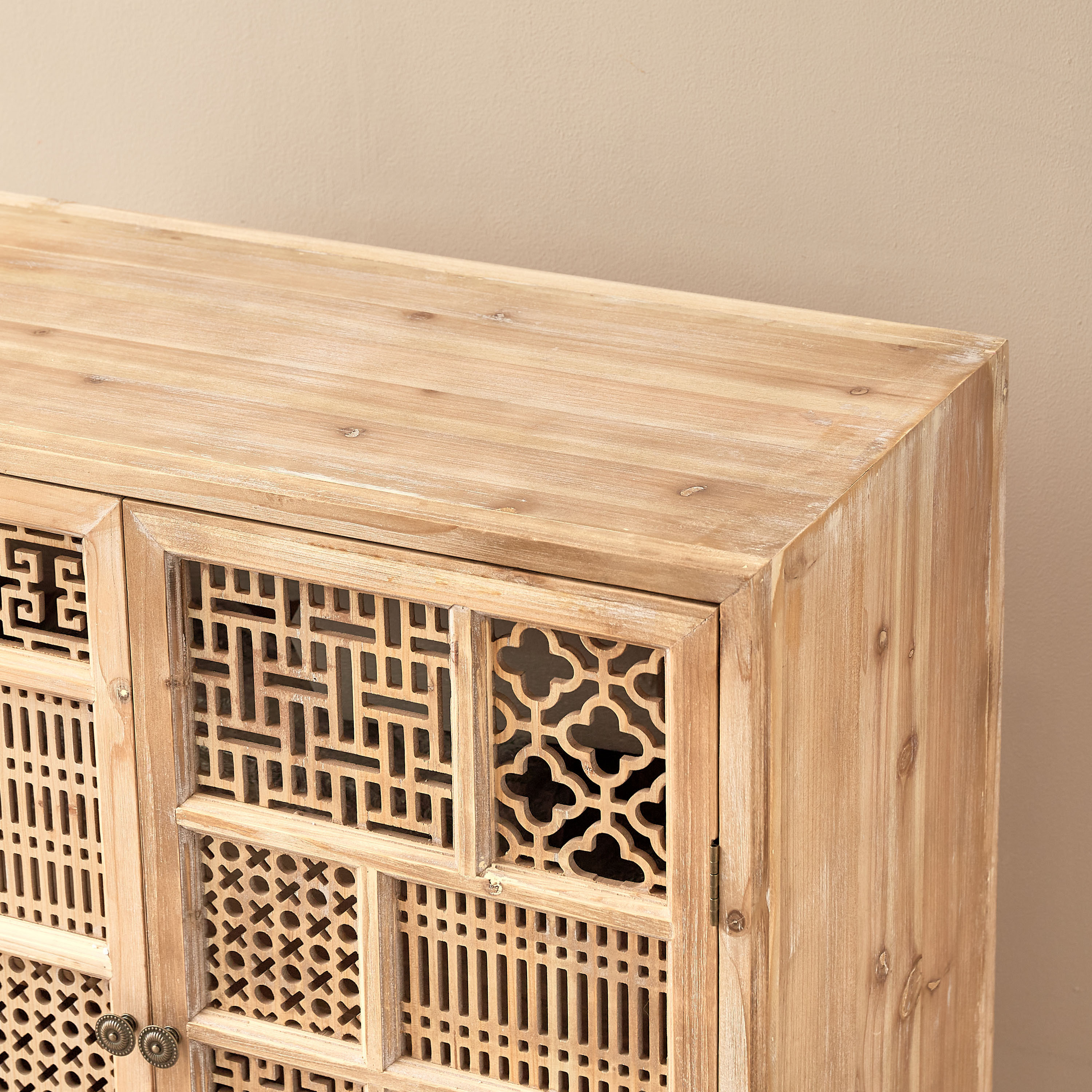 Wooden 2-Door Cabinet - 80x40x90 cms-furniture-bedroom-chestofdrawers-image-5