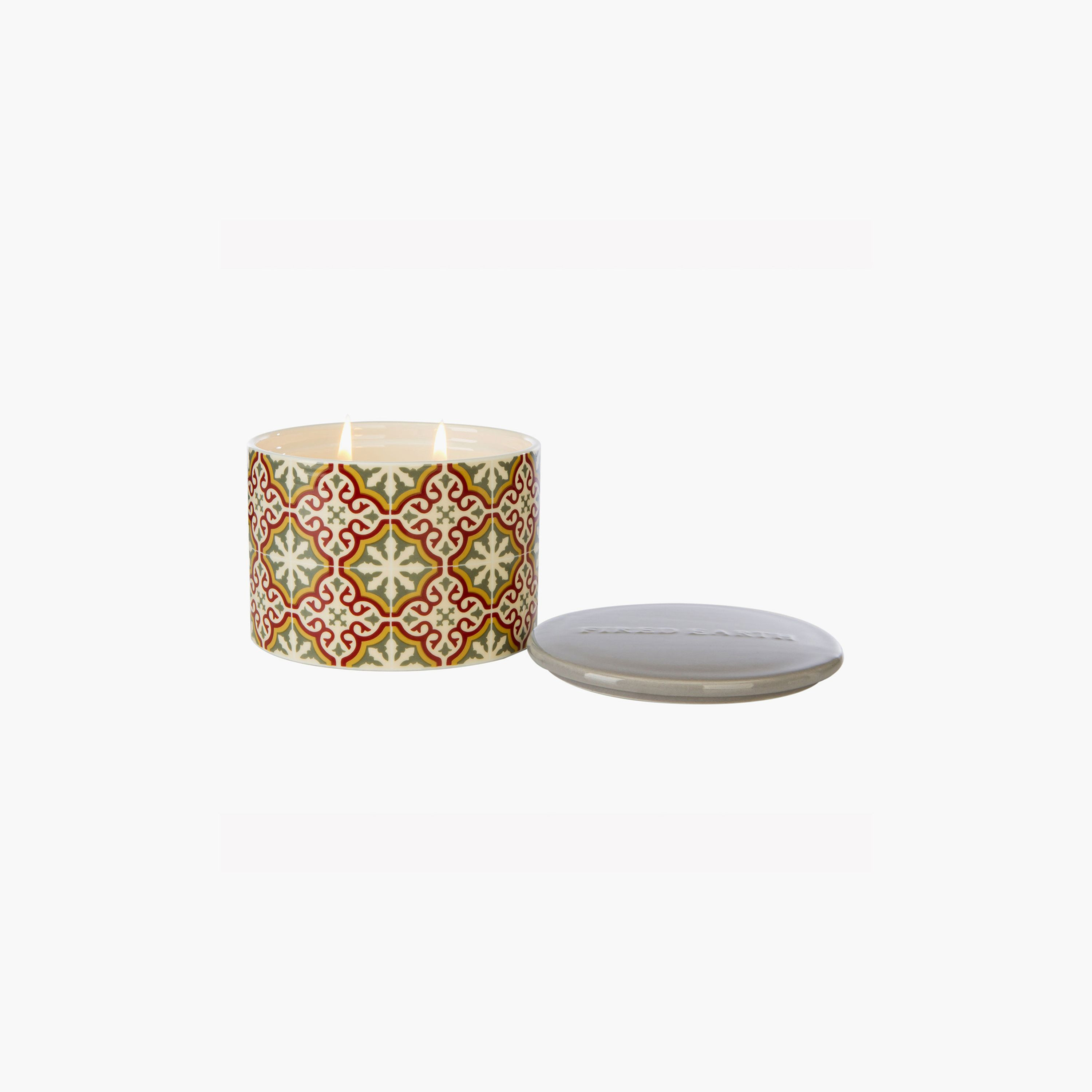 Fired Earth Emperors Red Tea Jar Candle - 18 cms-household-homefragrance-candles-image-2