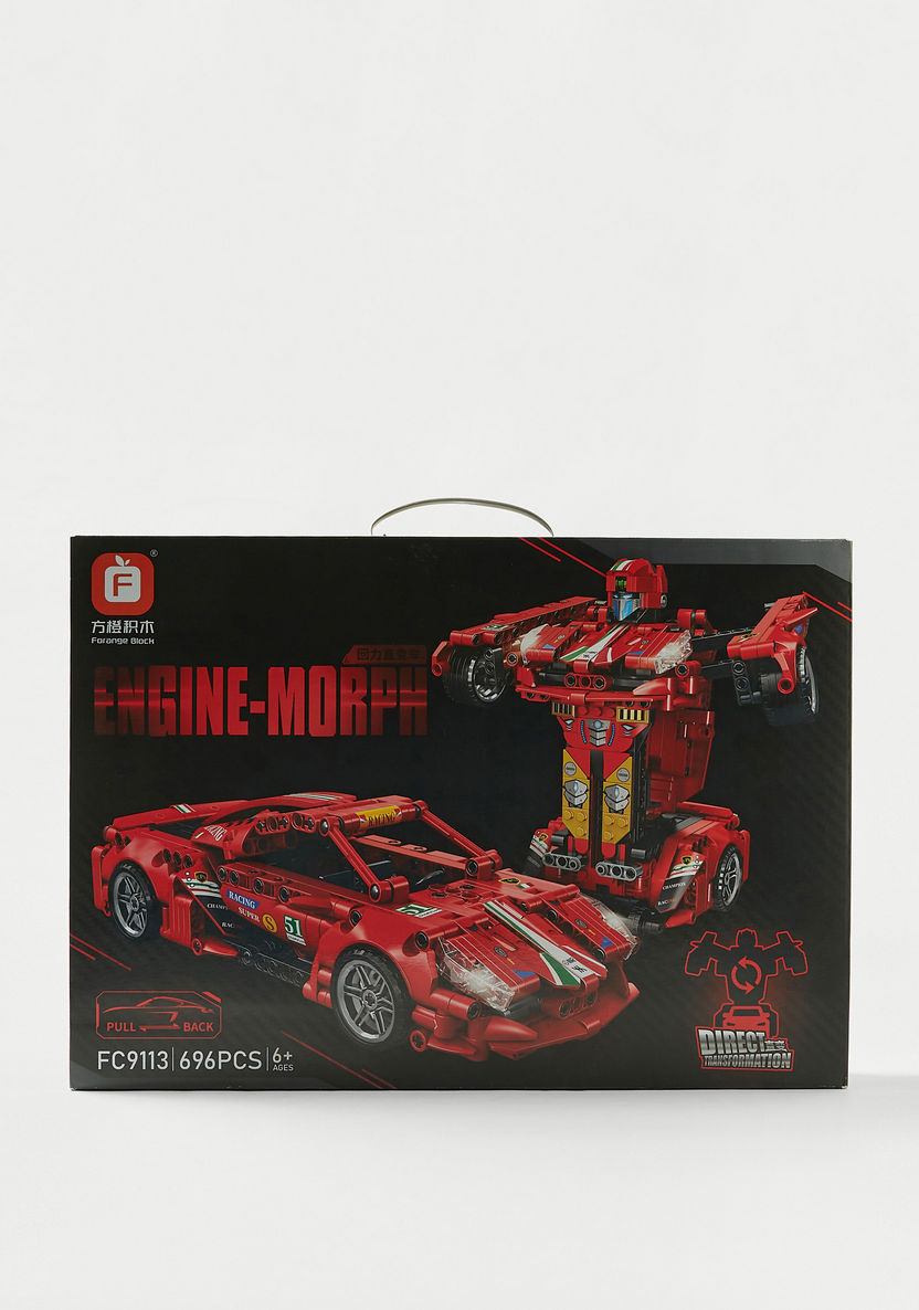 Forange Block 696-Piece Engine-Morph Transforms Building Block Car-Scooters and Vehicles-image-0
