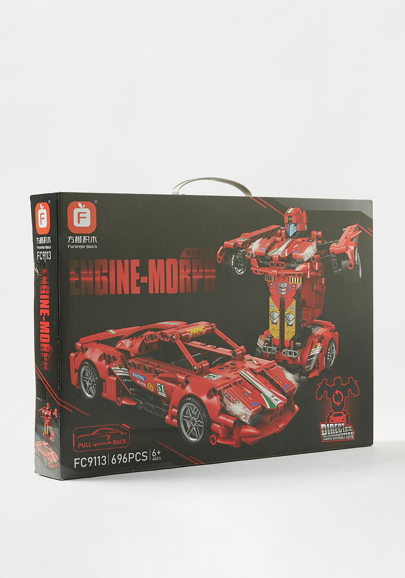 Forange Block 696-Piece Engine-Morph Transforms Building Block Car-Scooters and Vehicles-image-1