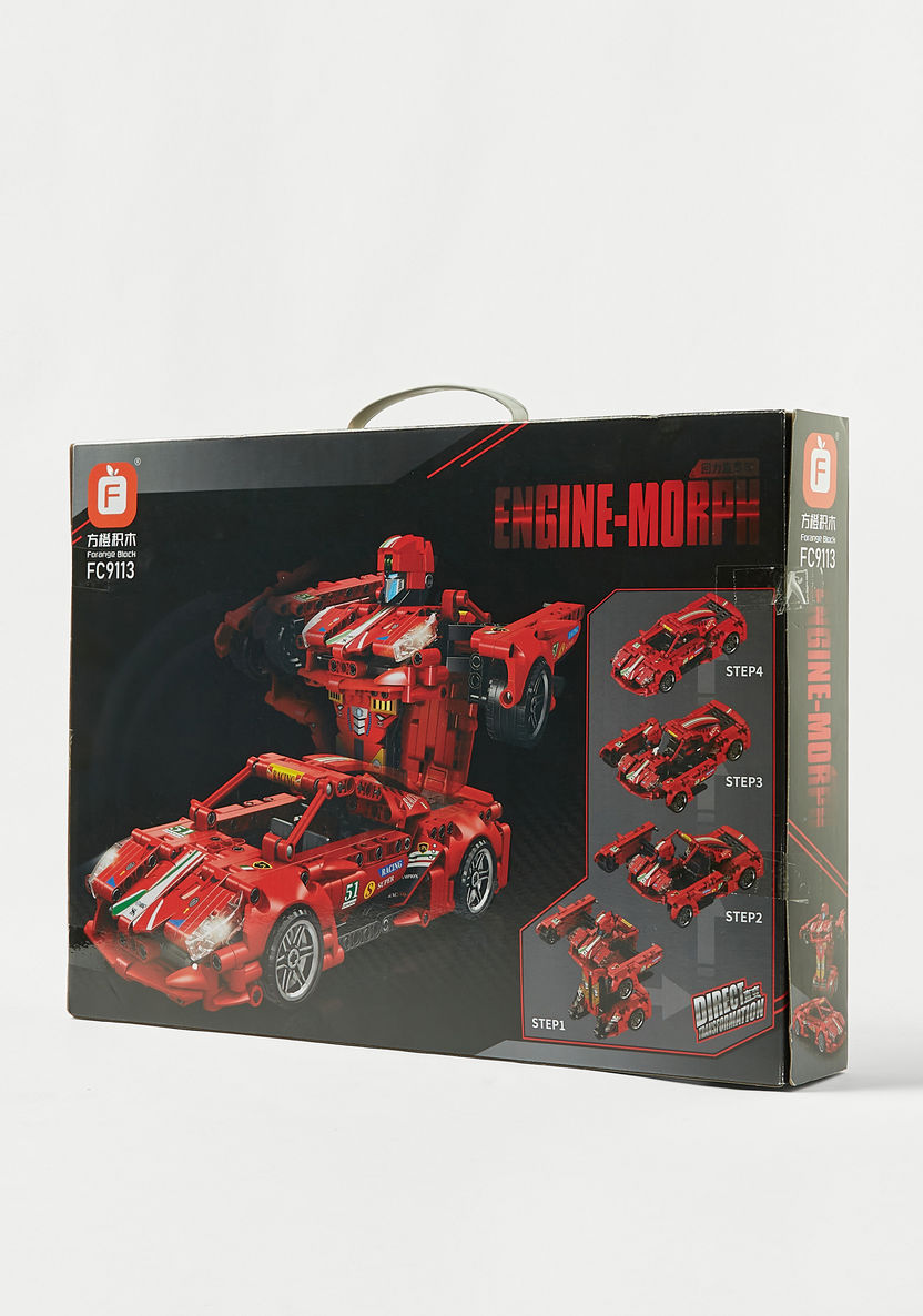Forange Block 696-Piece Engine-Morph Transforms Building Block Car-Scooters and Vehicles-image-2