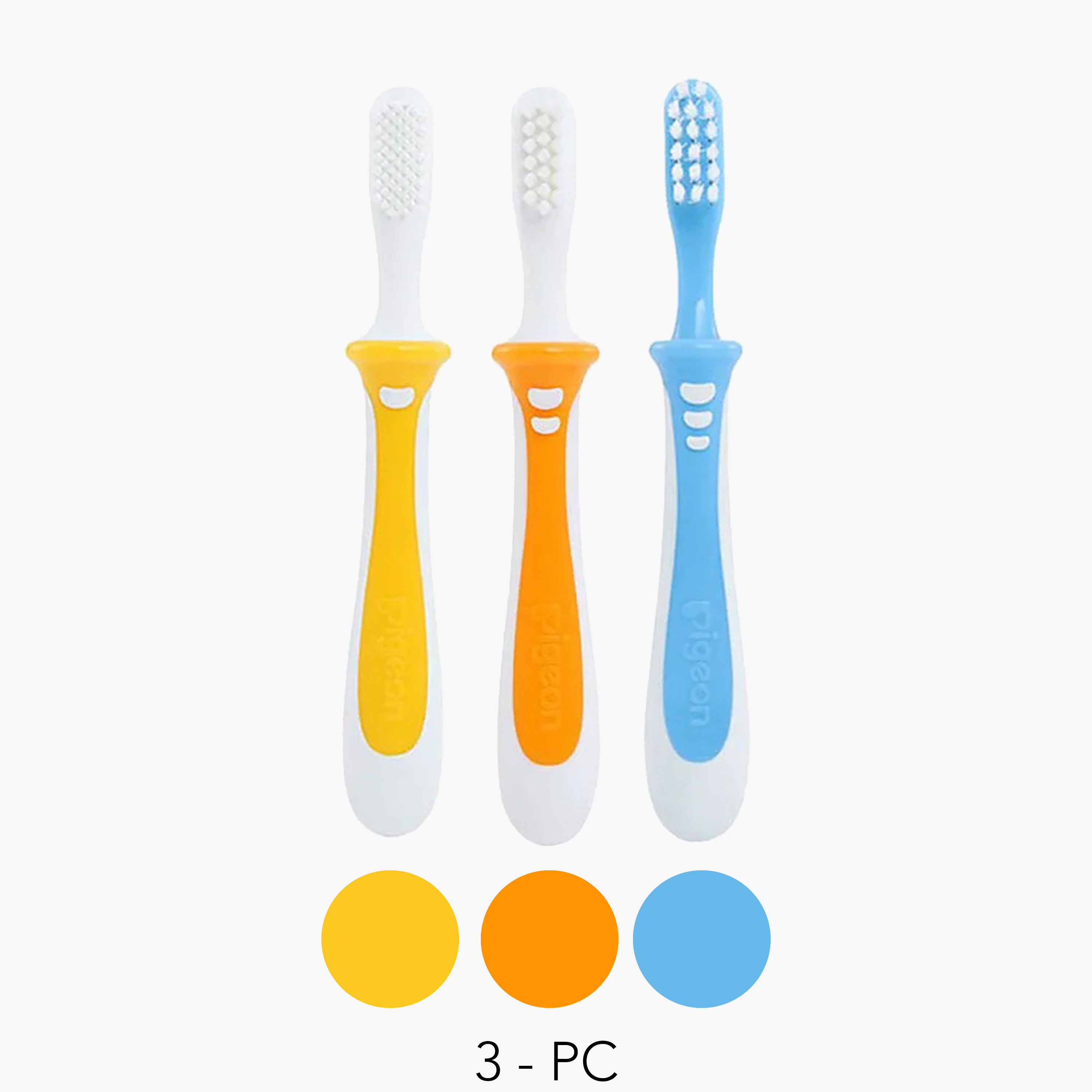 مجموعة فرشاة أسنان لتدريب الأطفال 3 قطع من بيجون-baby-bathandcare-oralcare-image-1