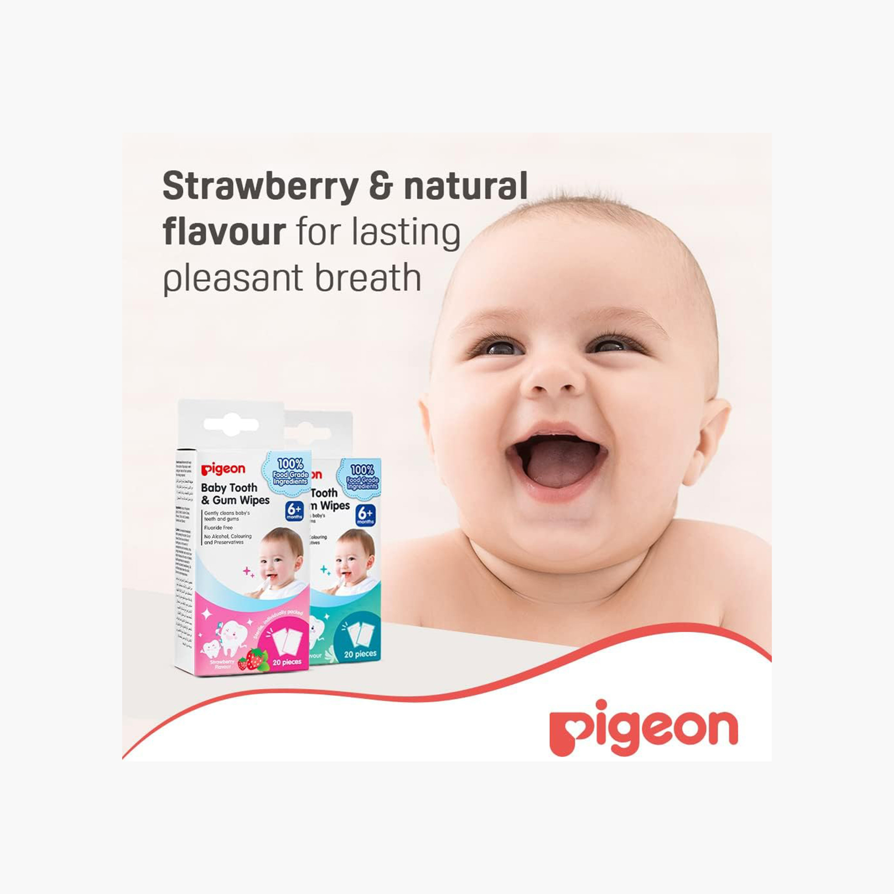 مناديل لتنظيف أسنان ولثة الأطفال بنكهة الفراولة من بيجون - مجموعة من 20 منديل-baby-bathandcare-oralcare-image-7