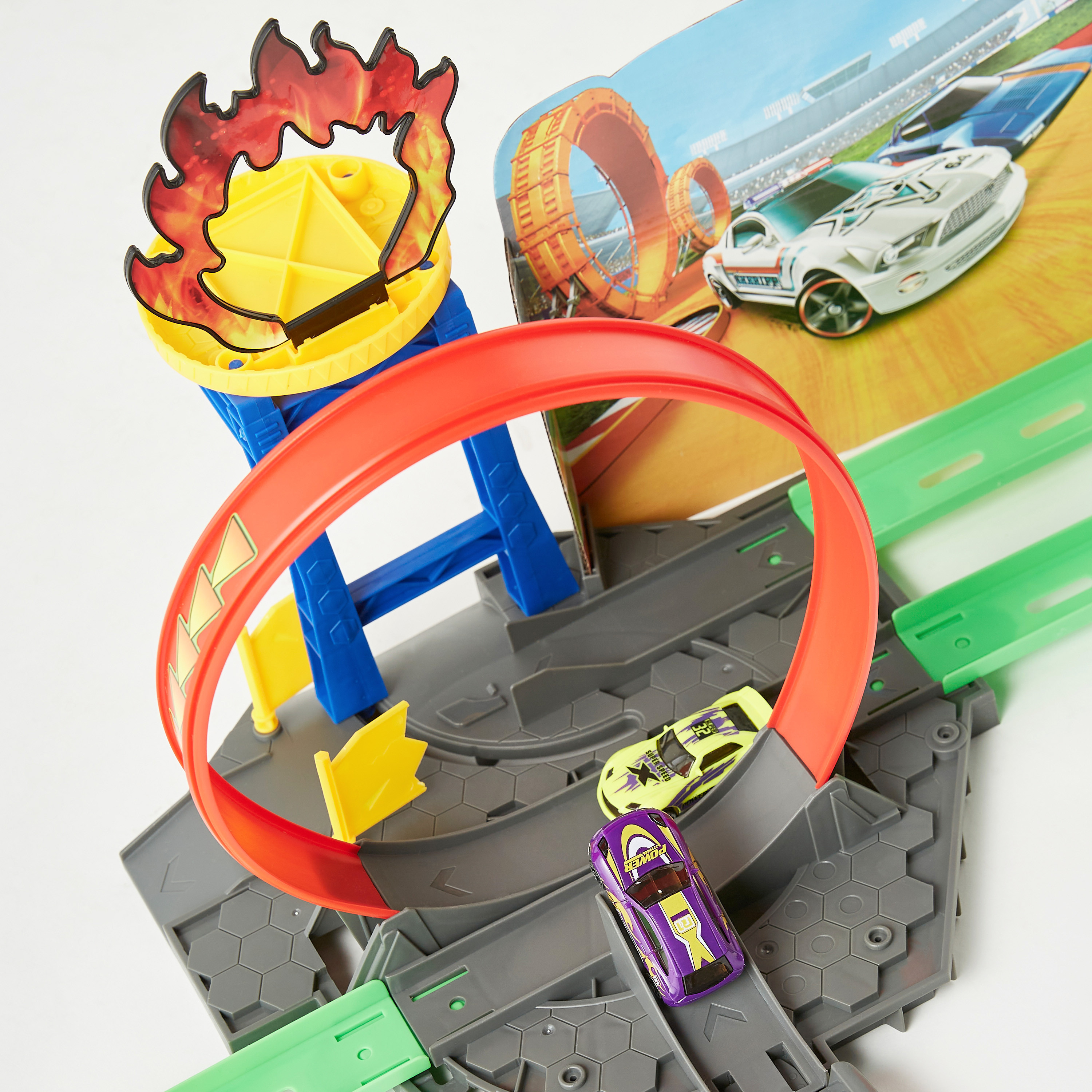 Juniors Track Racing Set with 2 Toy Cars-toys-playvehicles-vehicleplaysets-image-5