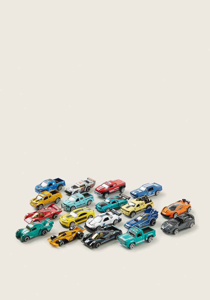 Juniors 18-Piece Die Cast Toy Car Set-Scooters and Vehicles-image-1