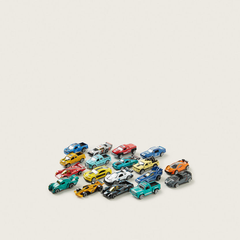 Juniors 18-Piece Die Cast Toy Car Set-Scooters and Vehicles-image-1