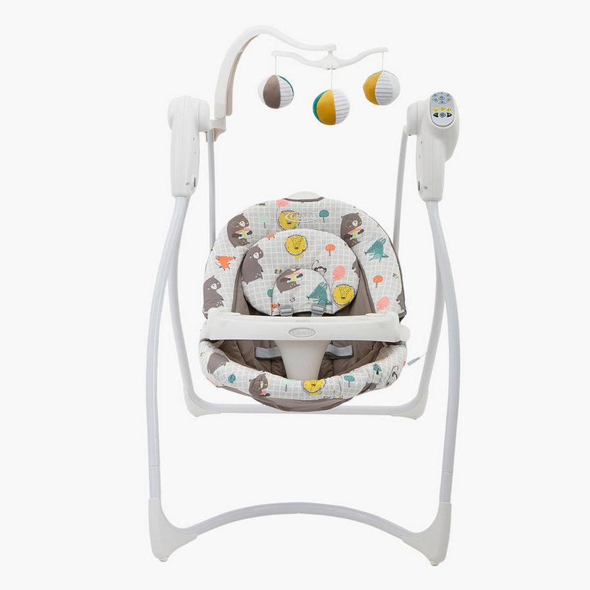 Graco Bear Print Musical Sway Swing-Infant Activity-image-0