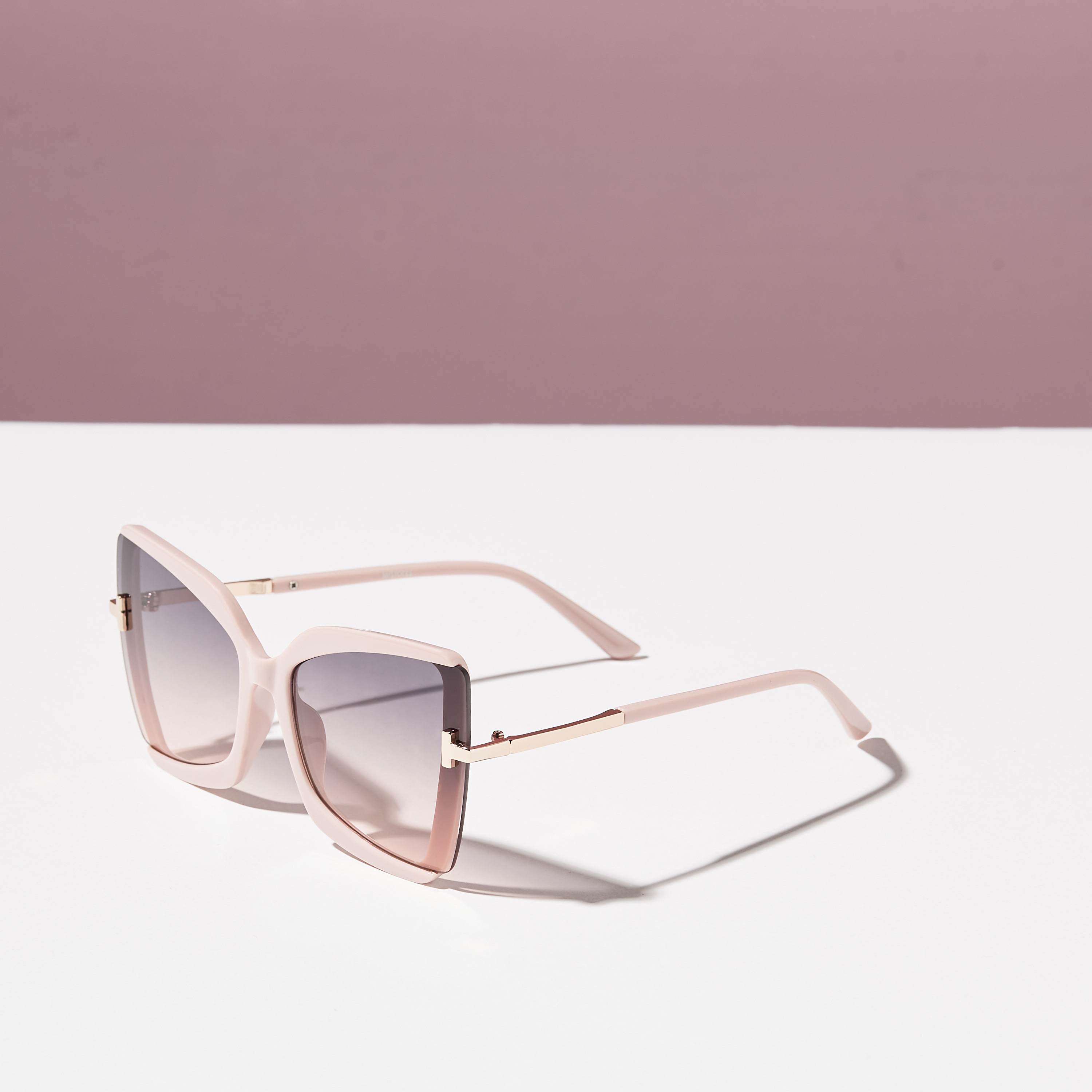 Ombre Full Rim Tinted Square Sunglasses with Nose Pads-women-sunglasses-image-1