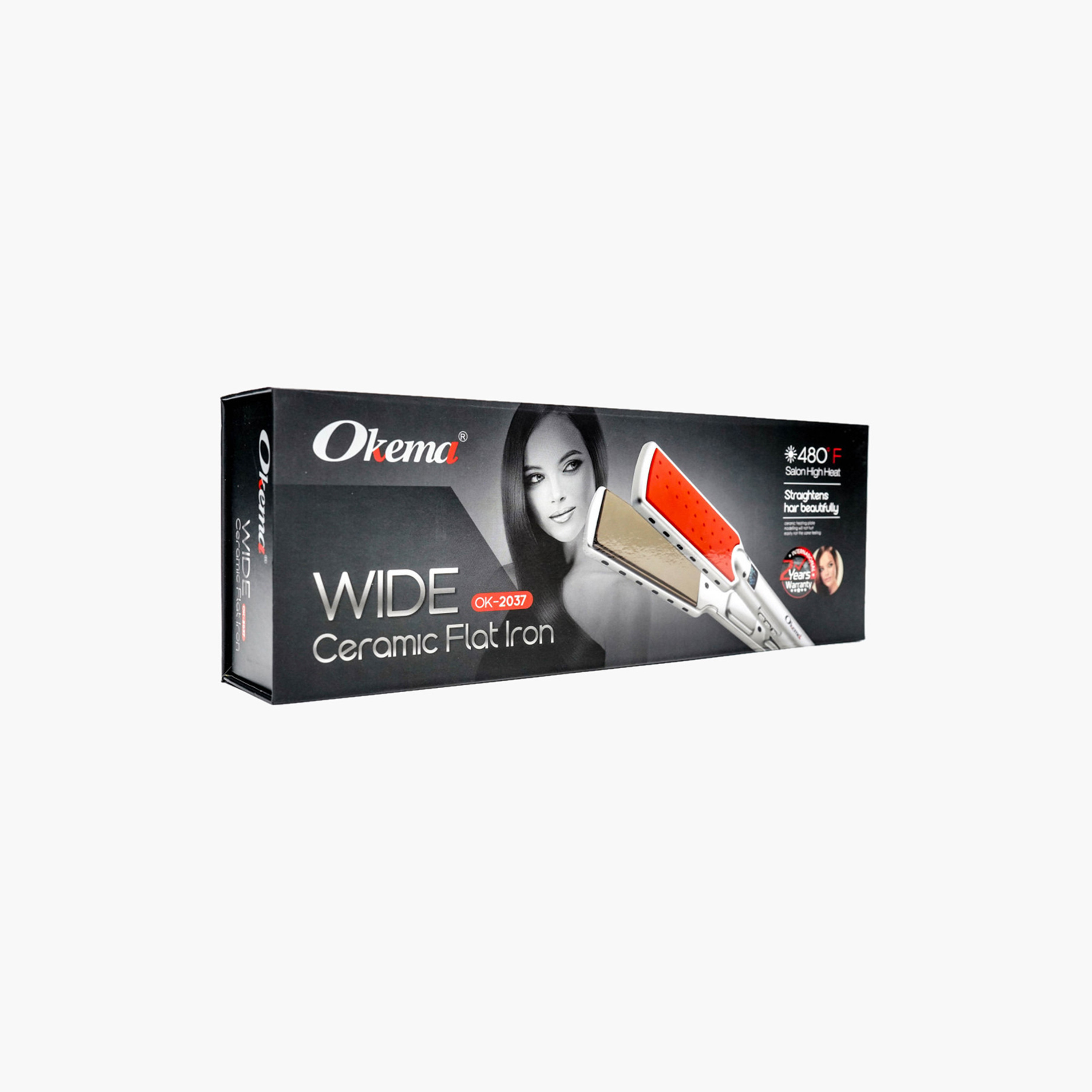 Okema Ceramic Flat Iron Hair Straightener-beautyandpersonalcare-appliances-hairstylingtools-straighteners-image-1