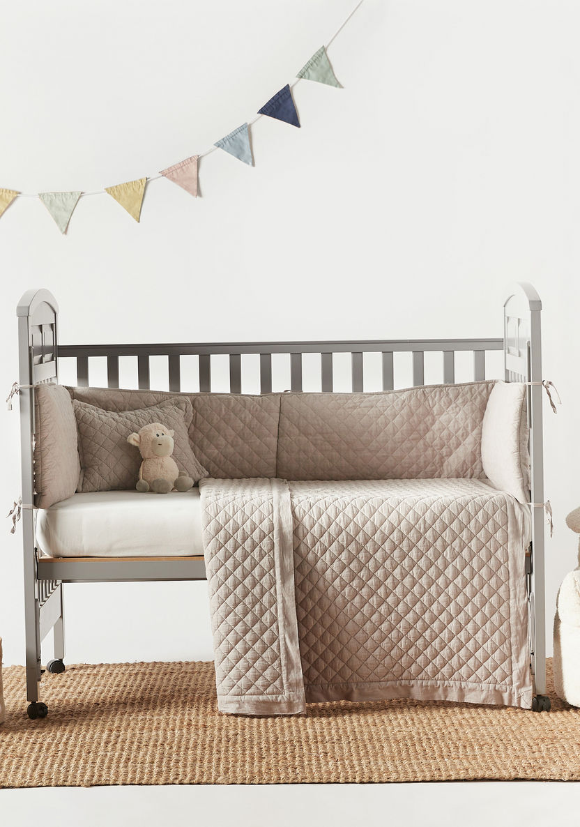 Giggles Textured Cot Bumper - 30x400 cms-Baby Bedding-image-0