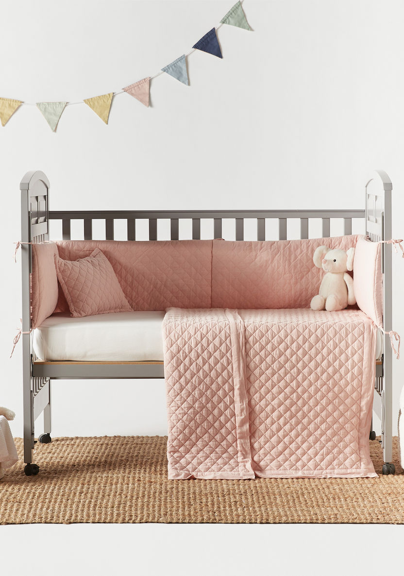 Giggles Textured Cot Bumper - 30x400 cms-Baby Bedding-image-0