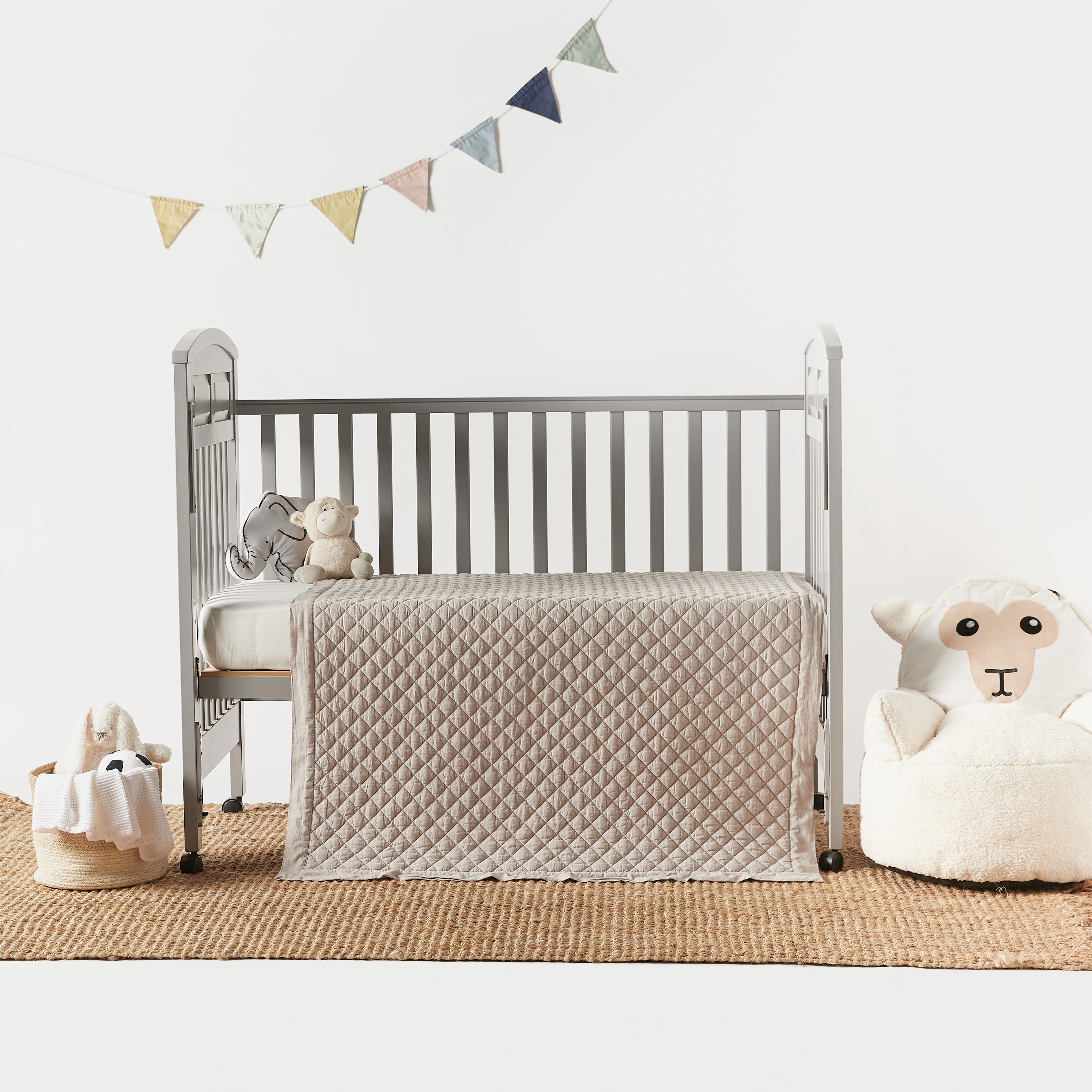 Giggles Quilted Quilt - 100x130 cm-baby-nursery-babybedding-image-1