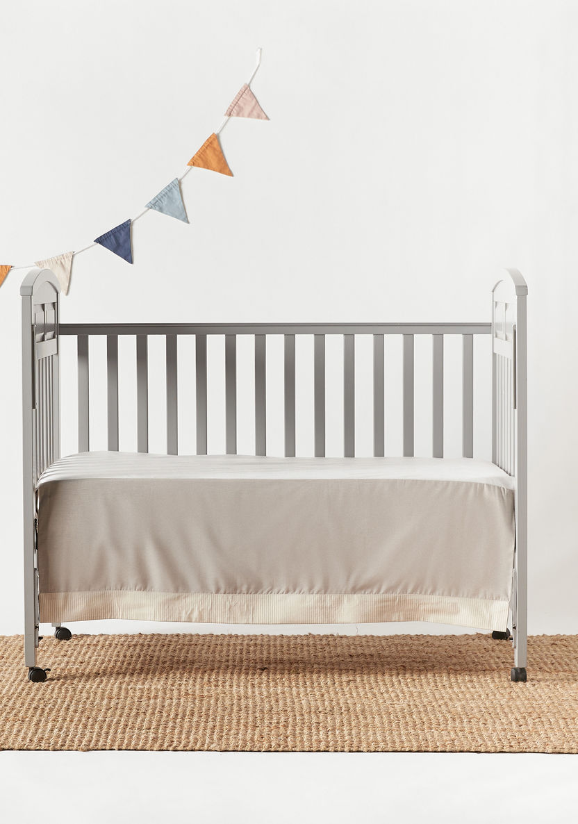Giggles Solid Crib Skirt - 70x130x38 cms-Baby Bedding-image-1