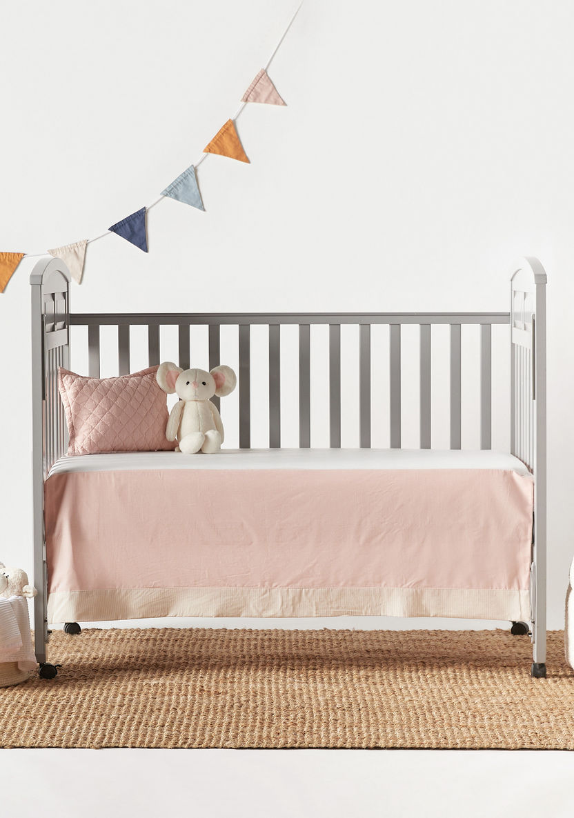 Giggles Solid Crib Skirt - 70x130x38 cms-Baby Bedding-image-0