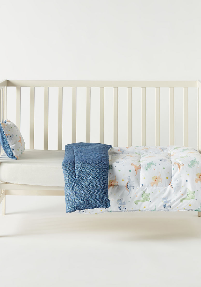 Juniors 2-Piece Dinosaur Print Comforter Set - 83x106 cm-Baby Bedding-image-1