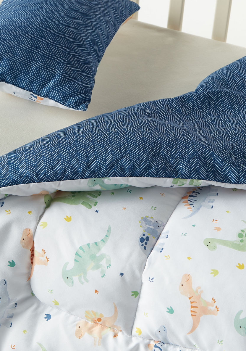 Juniors 2-Piece Dinosaur Print Comforter Set - 83x106 cm-Baby Bedding-image-4