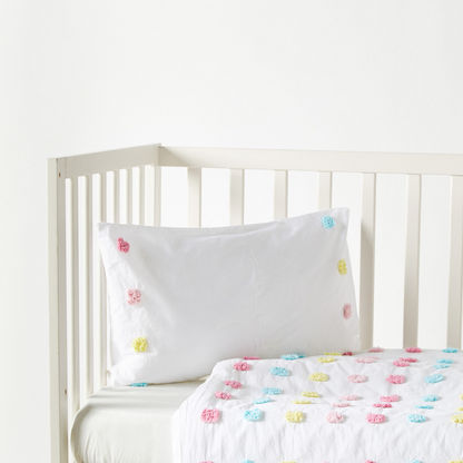 Juniors Pom-Pom Accent Comforter and Pillowcase Set - 100x130 cm-Baby Bedding-image-2