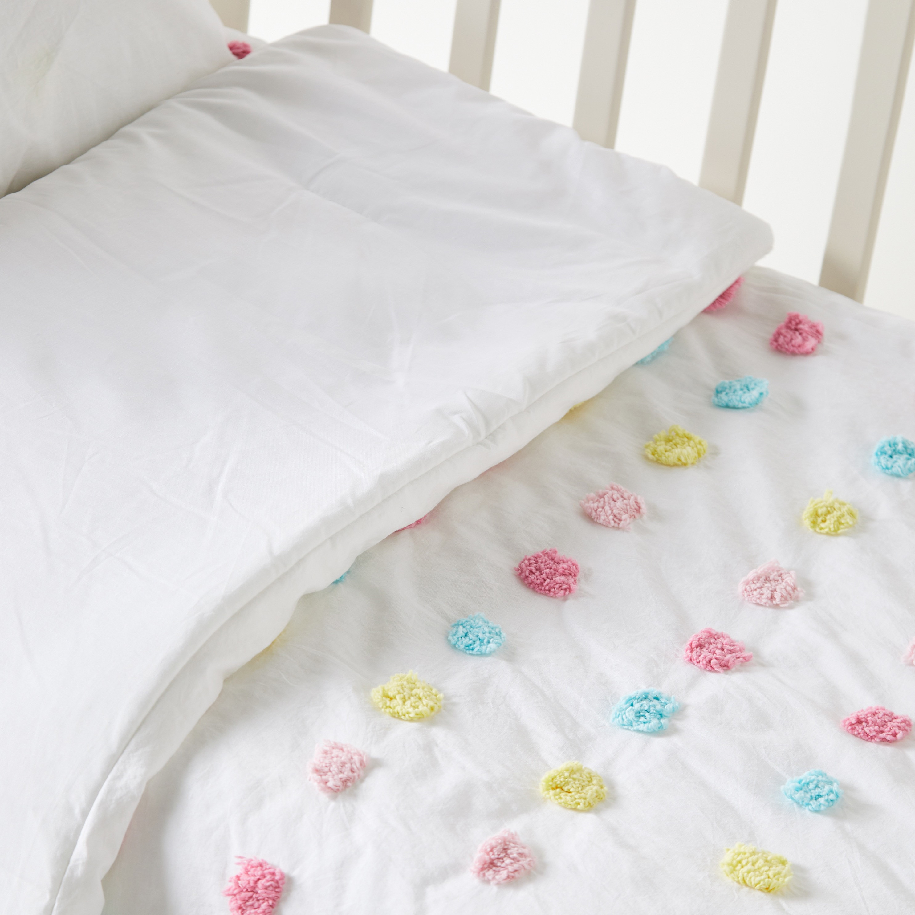 Juniors Pom-Pom Accent Comforter and Pillowcase Set - 100x130 cm-baby-nursery-babybedding-image-4