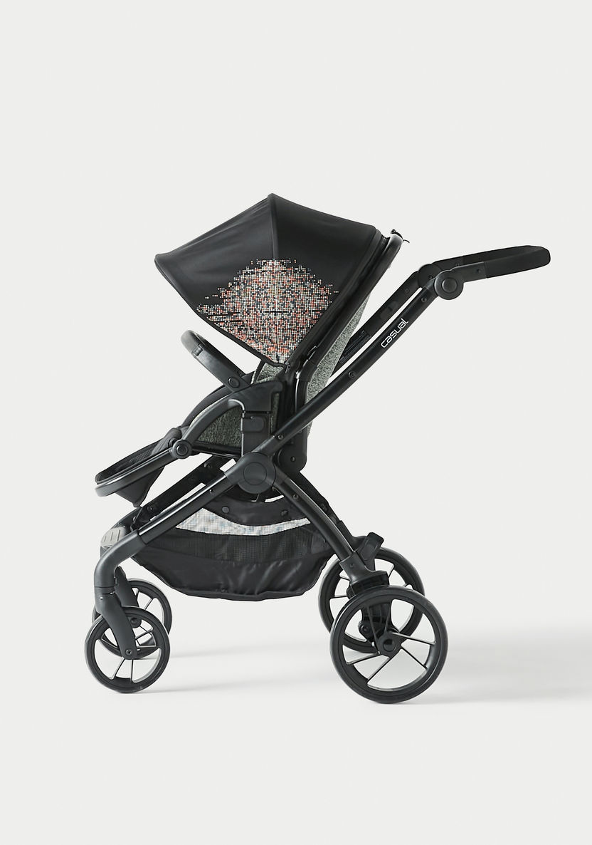 Giggles Casual Stroller with Canopy - Diamond Black-Strollers-image-3