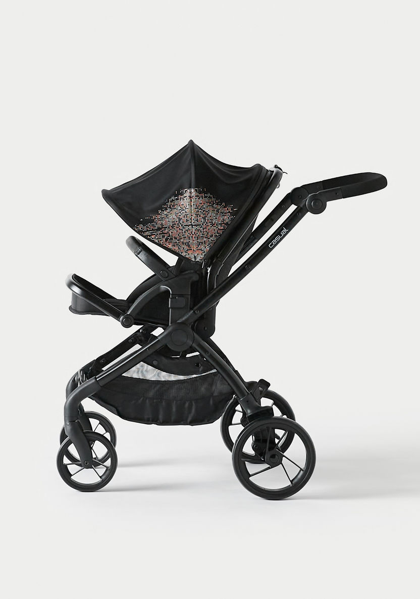 Giggles Casual Stroller with Canopy - Diamond Black-Strollers-image-3