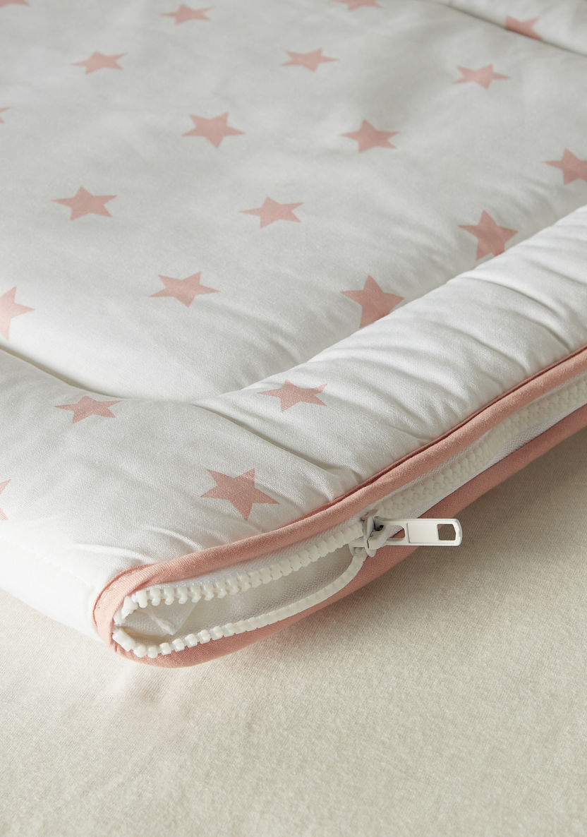 Funnababy Star Print Hooded Nest Bag with Zip Closure - 40x74 cm-Swaddles and Sleeping Bags-image-4