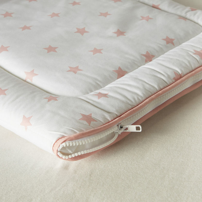 Funnababy Star Print Hooded Nest Bag with Zip Closure - 40x74 cm-Swaddles and Sleeping Bags-image-4