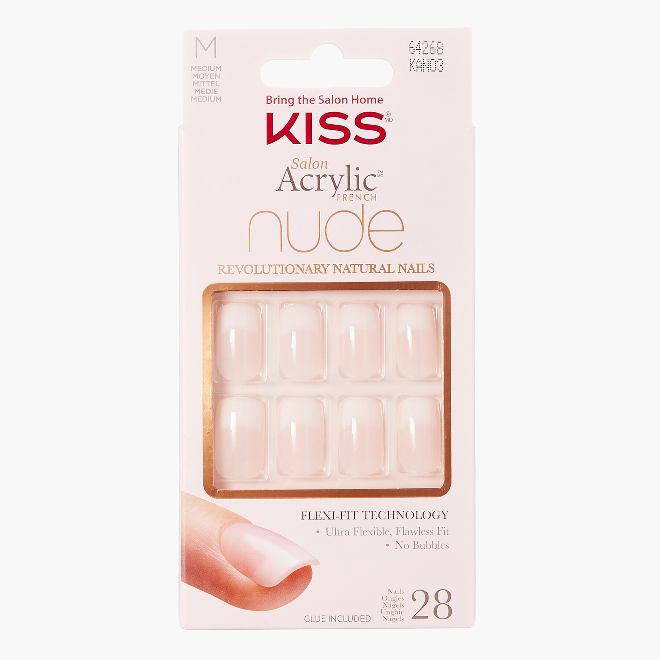 Kiss Cosmetics Salon Acrylic French Nude Nails-beautyandpersonalcare-makeup-nails-artificialnails-image-1