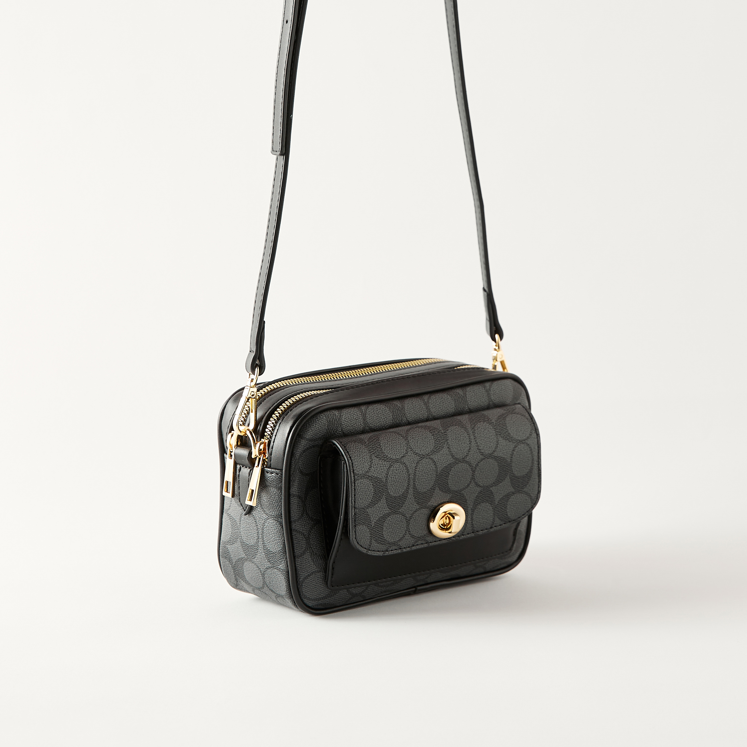 حقيبة كروس بطبعات من ساشا مع إغلاق بسحاب وإبزيم ملتوي-women-bagsandwallets-handbags-image-2
