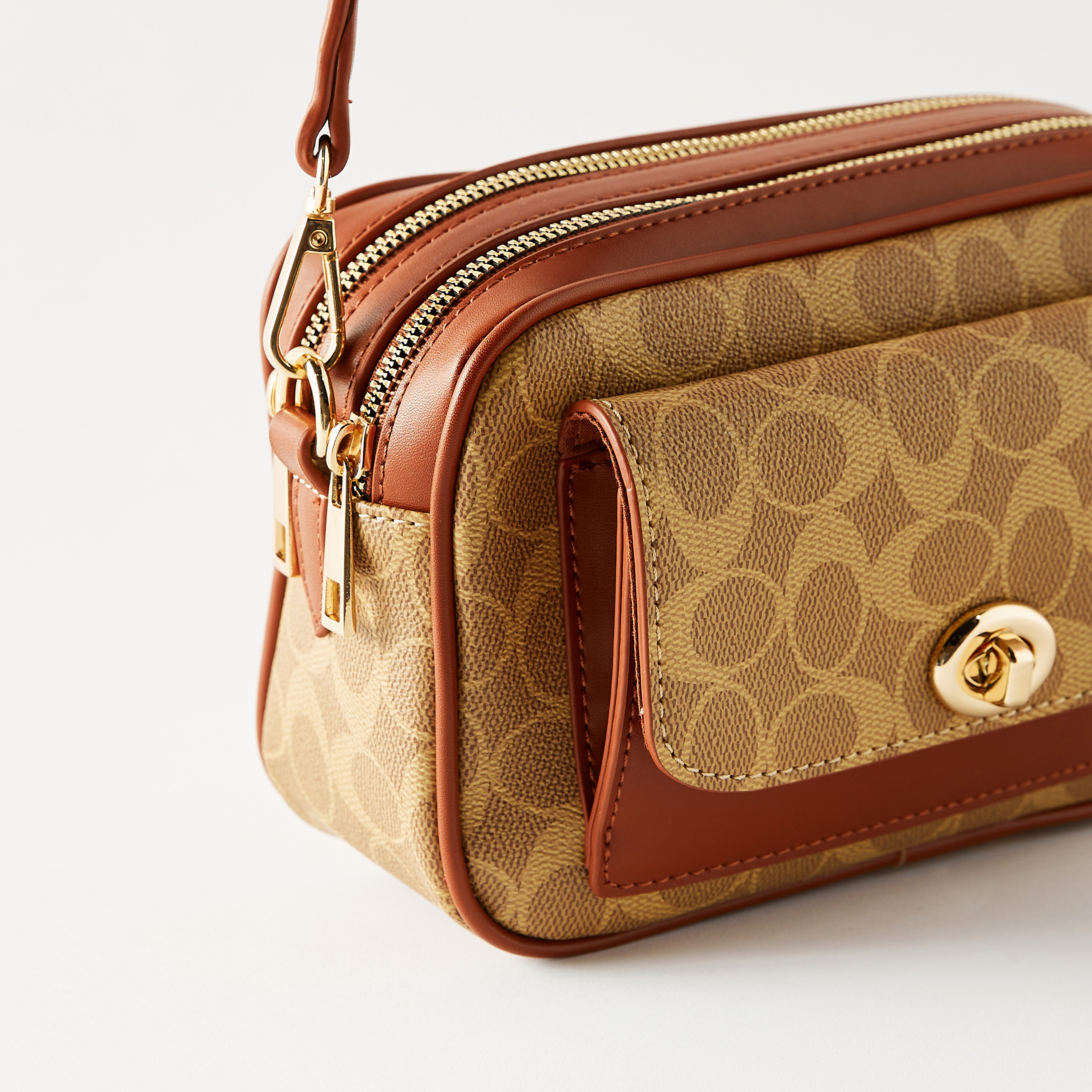 Sasha Printed Crossbody Bag with Zip Closure and Twist Clasp-women-bagsandwallets-handbags-image-2