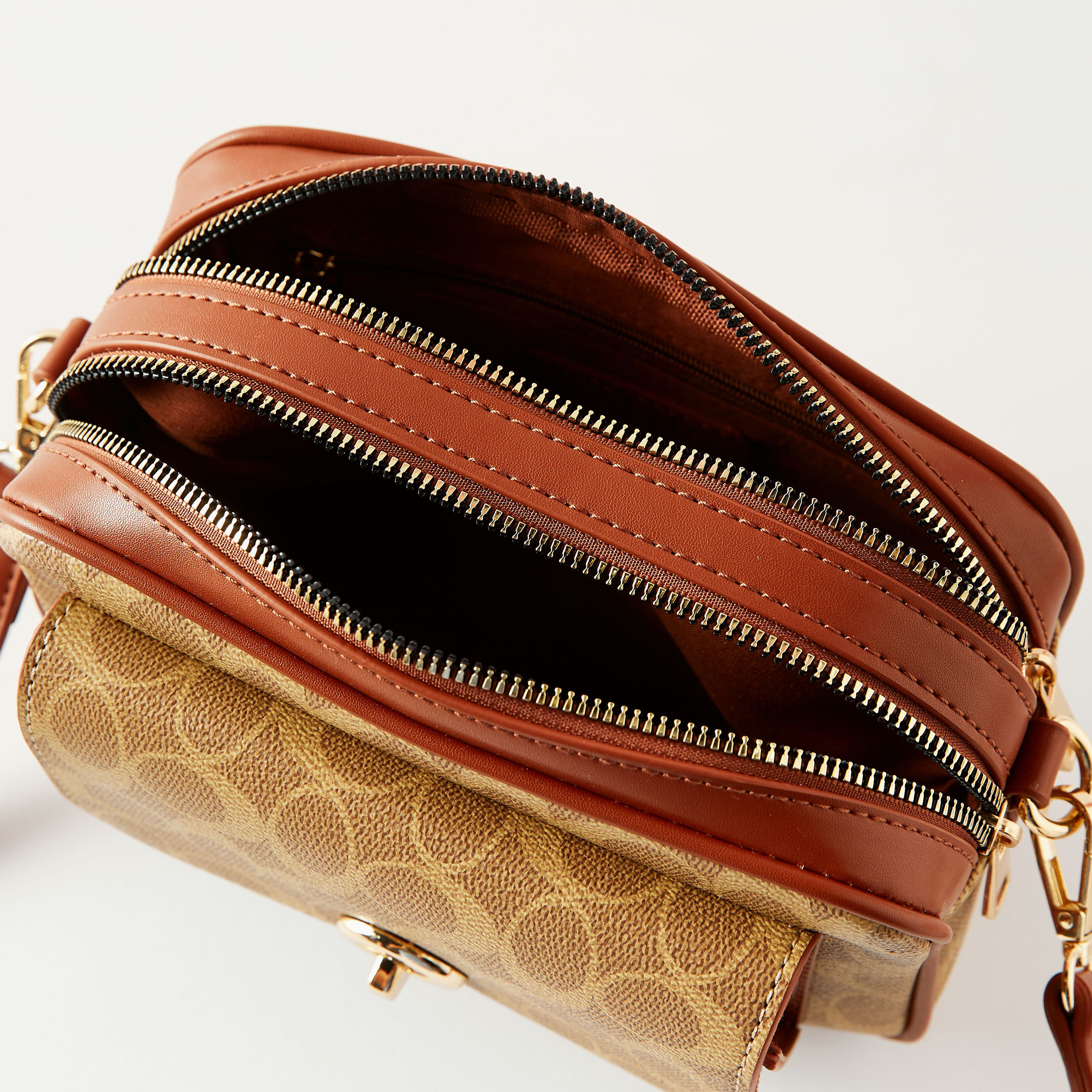 Sasha Printed Crossbody Bag with Zip Closure and Twist Clasp-women-bagsandwallets-handbags-image-4