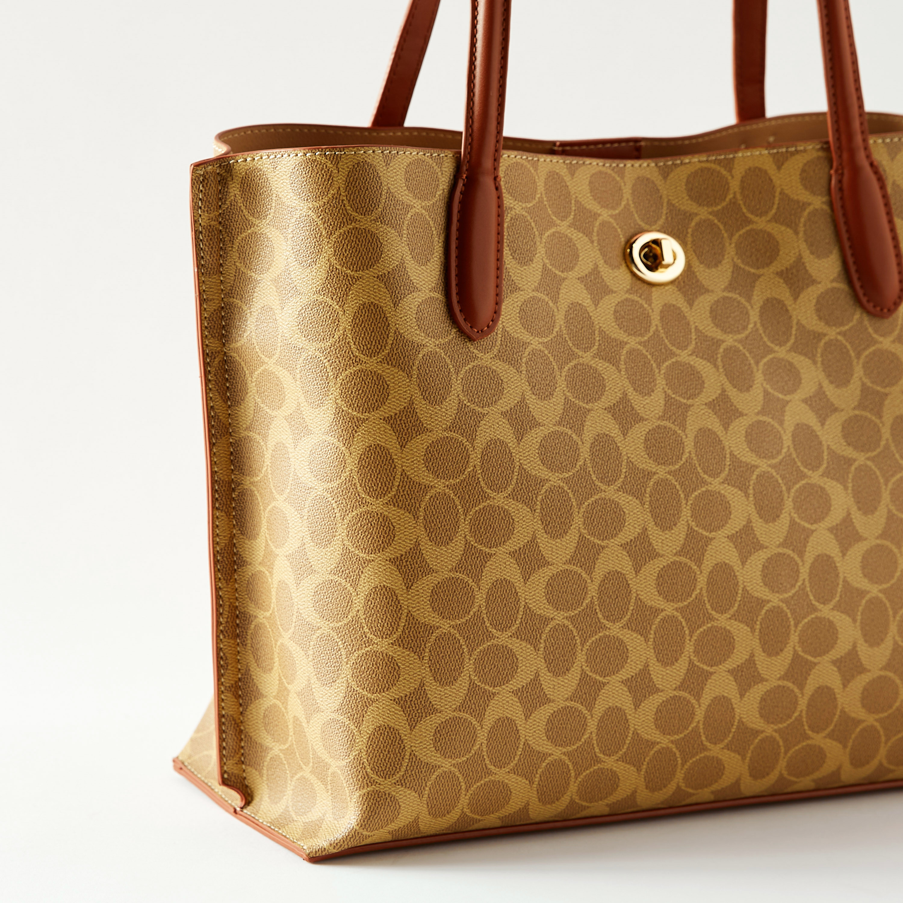 Sasha All-Over Print Tote Bag with Zip and Button Closure and Top Handles-women-bagsandwallets-handbags-image-2