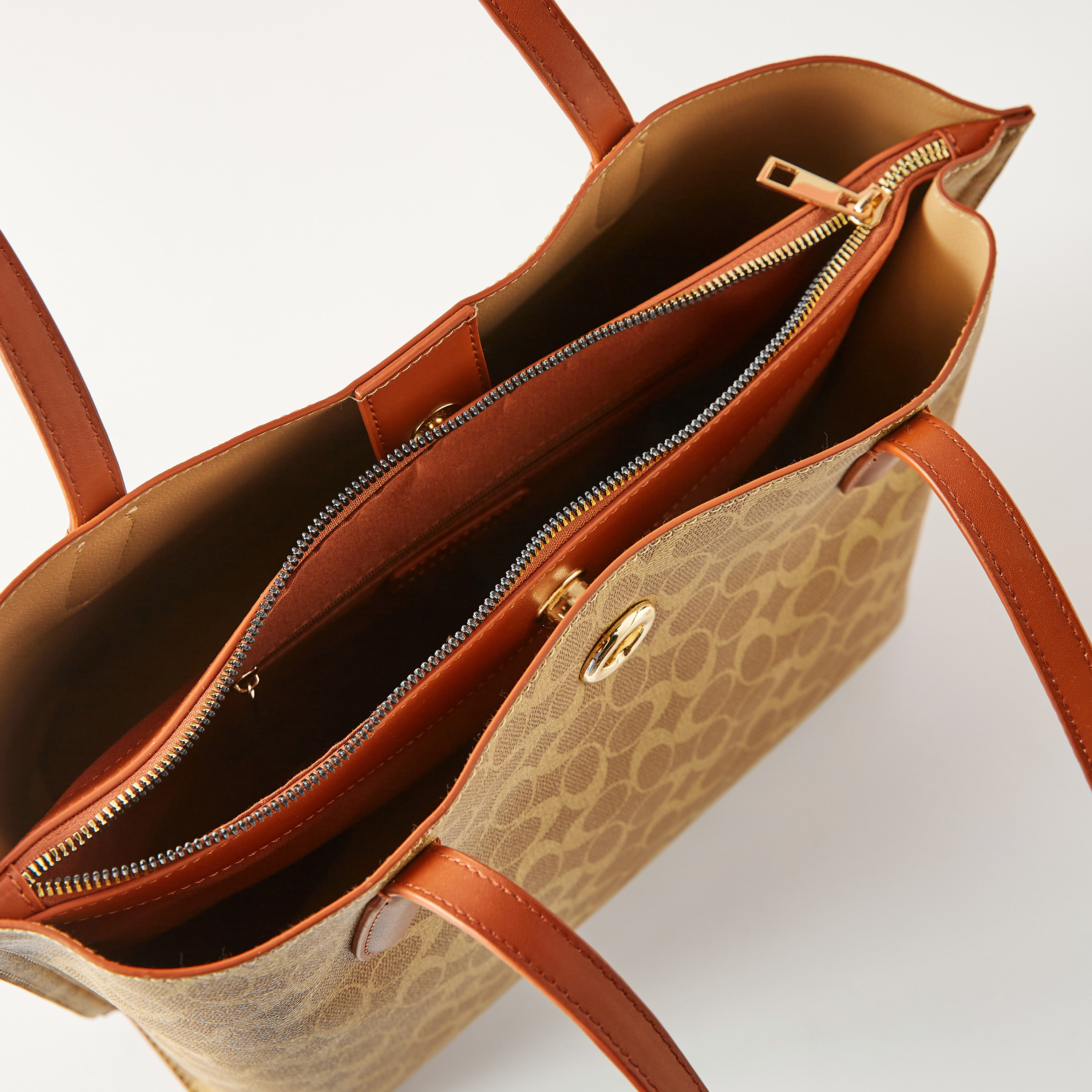 Sasha All-Over Print Tote Bag with Zip and Button Closure and Top Handles-women-bagsandwallets-handbags-image-4