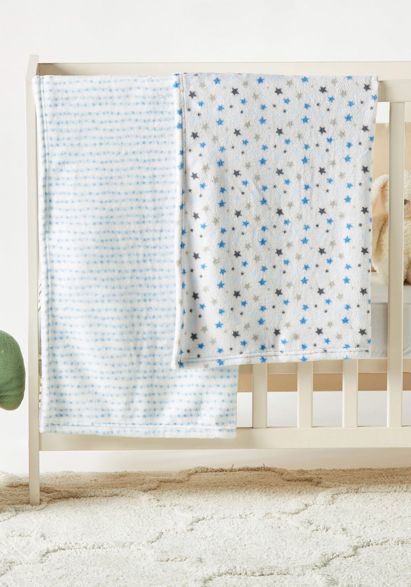 Juniors Printed 2-Piece Baby Blanket Set - 76x102 cms-Blankets and Throws-image-0