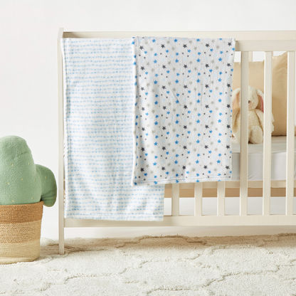 Juniors Printed 2-Piece Baby Blanket Set - 76x102 cms-Blankets and Throws-image-0