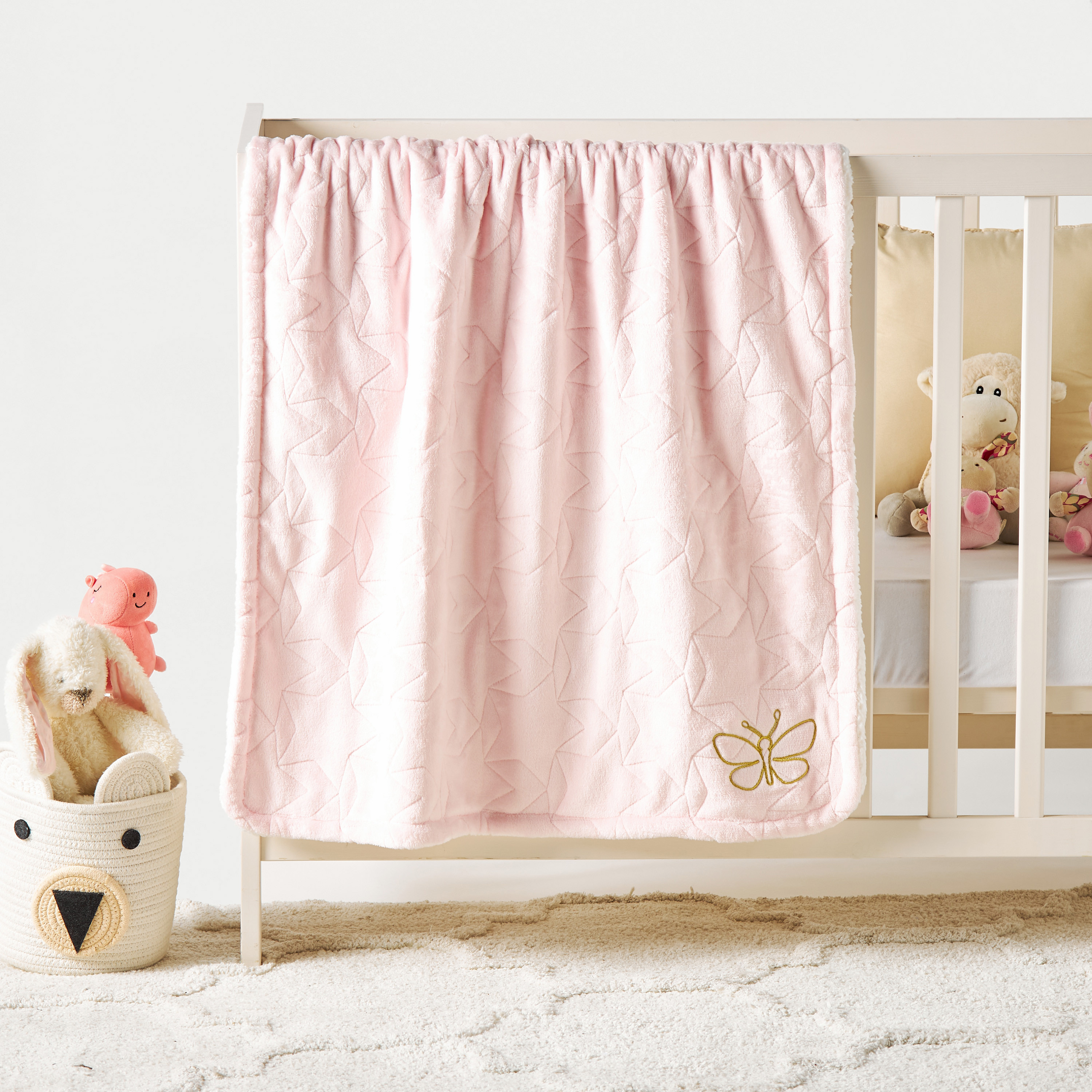 بطانية مبطنة بتفاصيل مطرزة من جونيورز - 76x102 سم-baby-nursery-blanketsandswaddles-blanketsandquilts-image-1