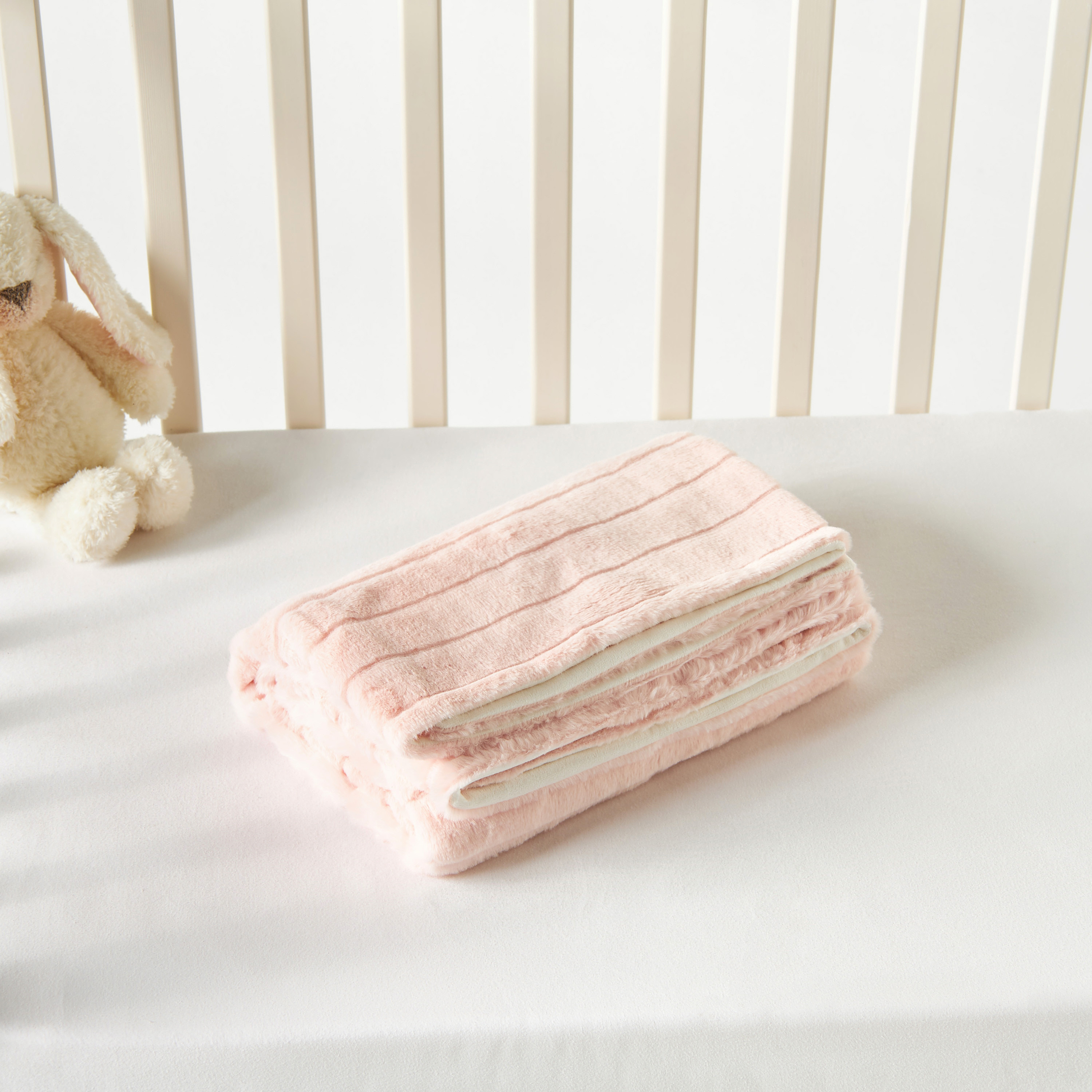 Juniors Textured Faux Fur Blanket - 100x127 cms-baby-nursery-blanketsandswaddles-blanketsandquilts-image-4