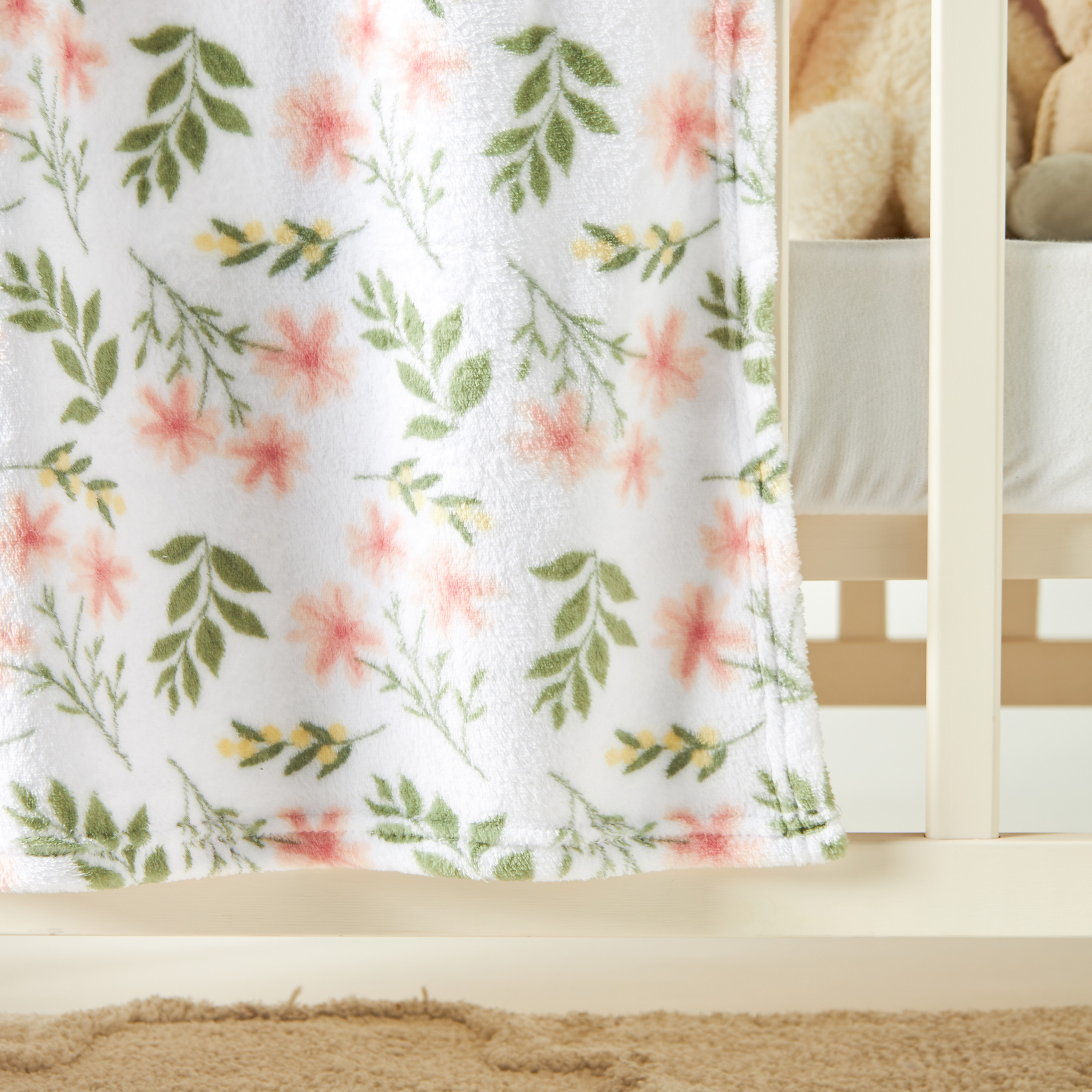 Juniors Floral Print Coral Fleece Blanket - 76x102 cms-baby-nursery-blanketsandswaddles-blanketsandquilts-image-3