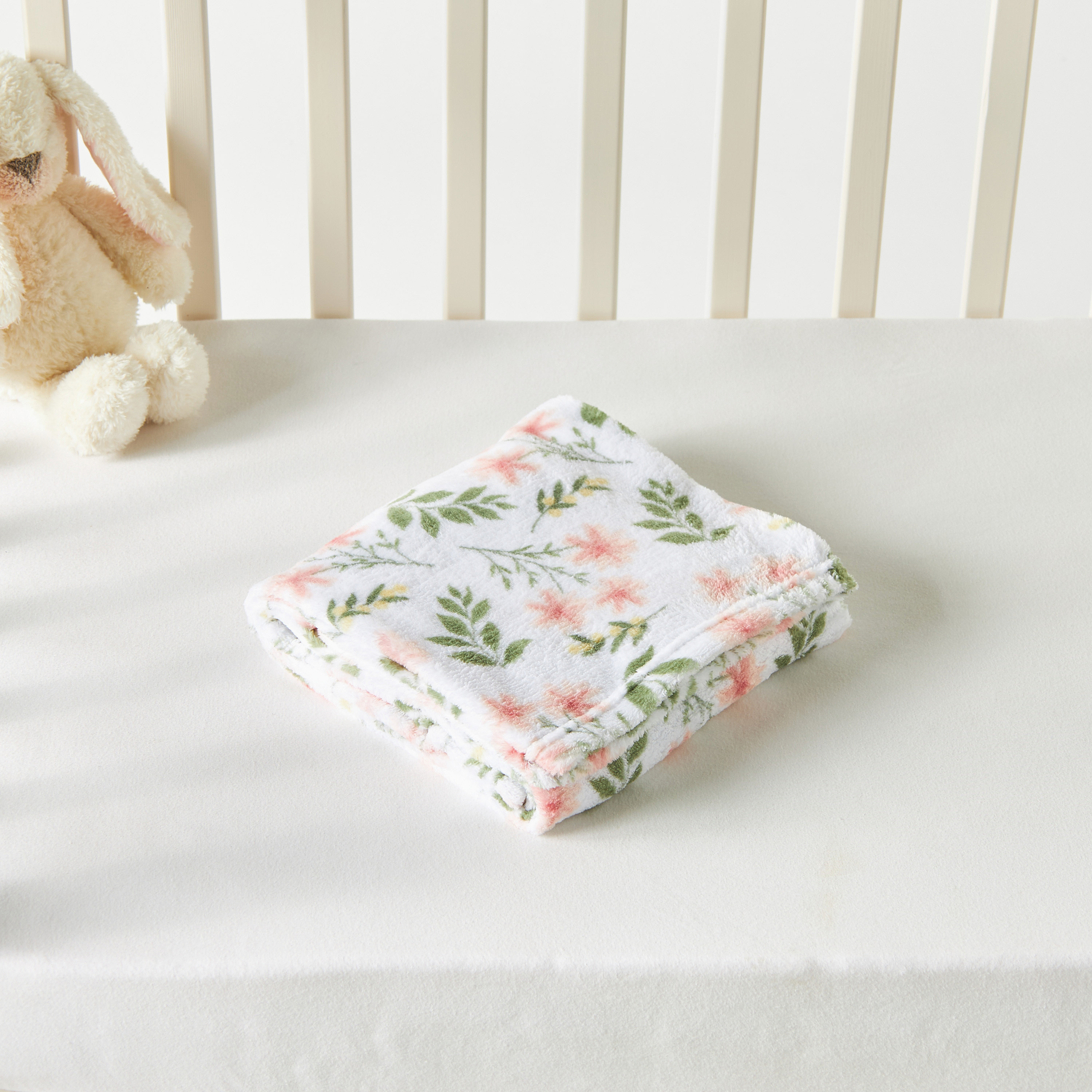Juniors Floral Print Coral Fleece Blanket - 76x102 cms-baby-nursery-blanketsandswaddles-blanketsandquilts-image-4