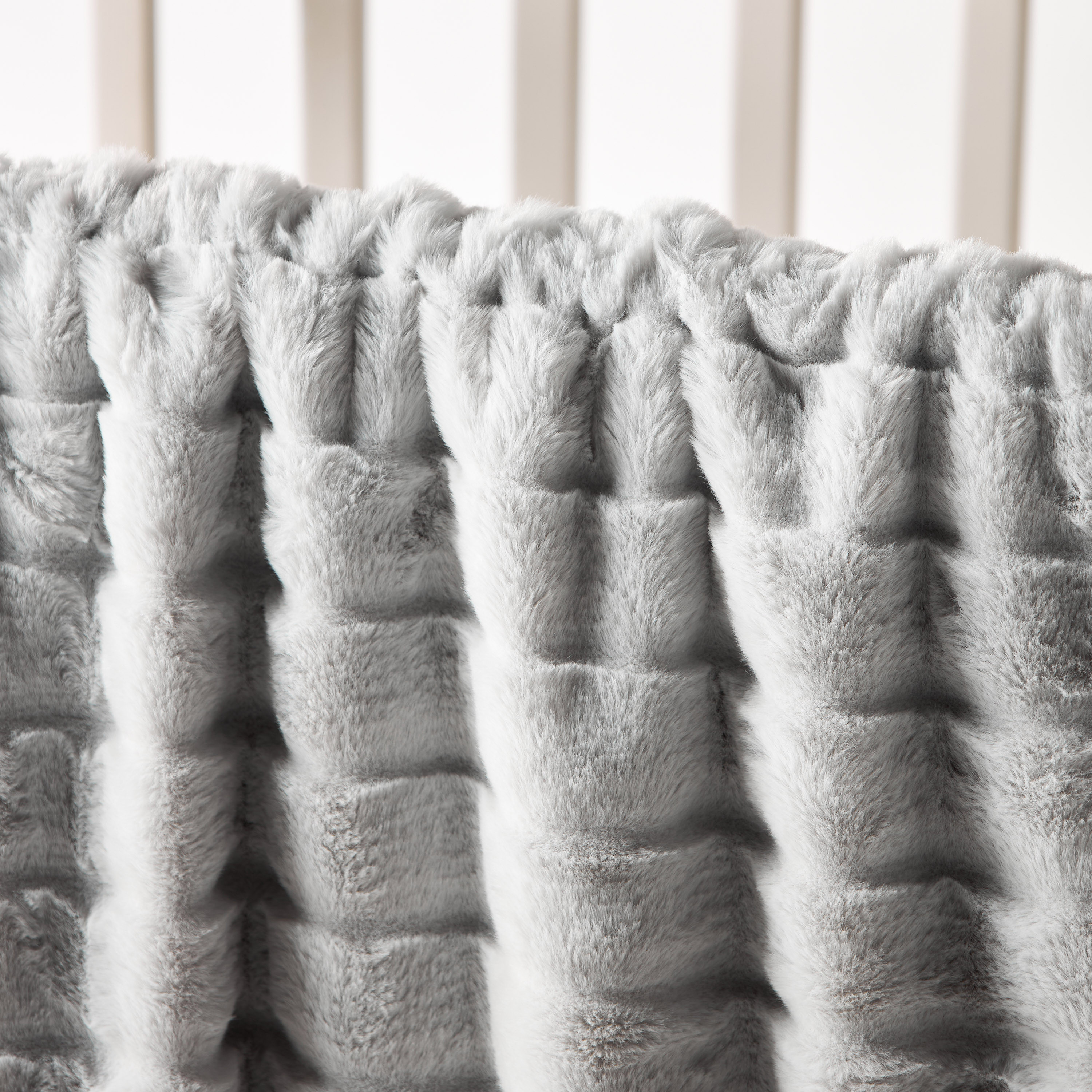 Juniors Ribbed Faux Fur Blanket - 100x127 cms-baby-nursery-blanketsandswaddles-blanketsandquilts-image-2