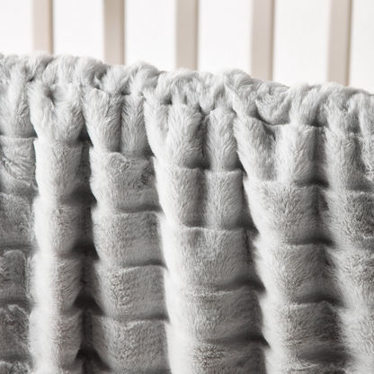 Juniors Ribbed Faux Fur Blanket - 100x127 cms-Blankets and Throws-image-1