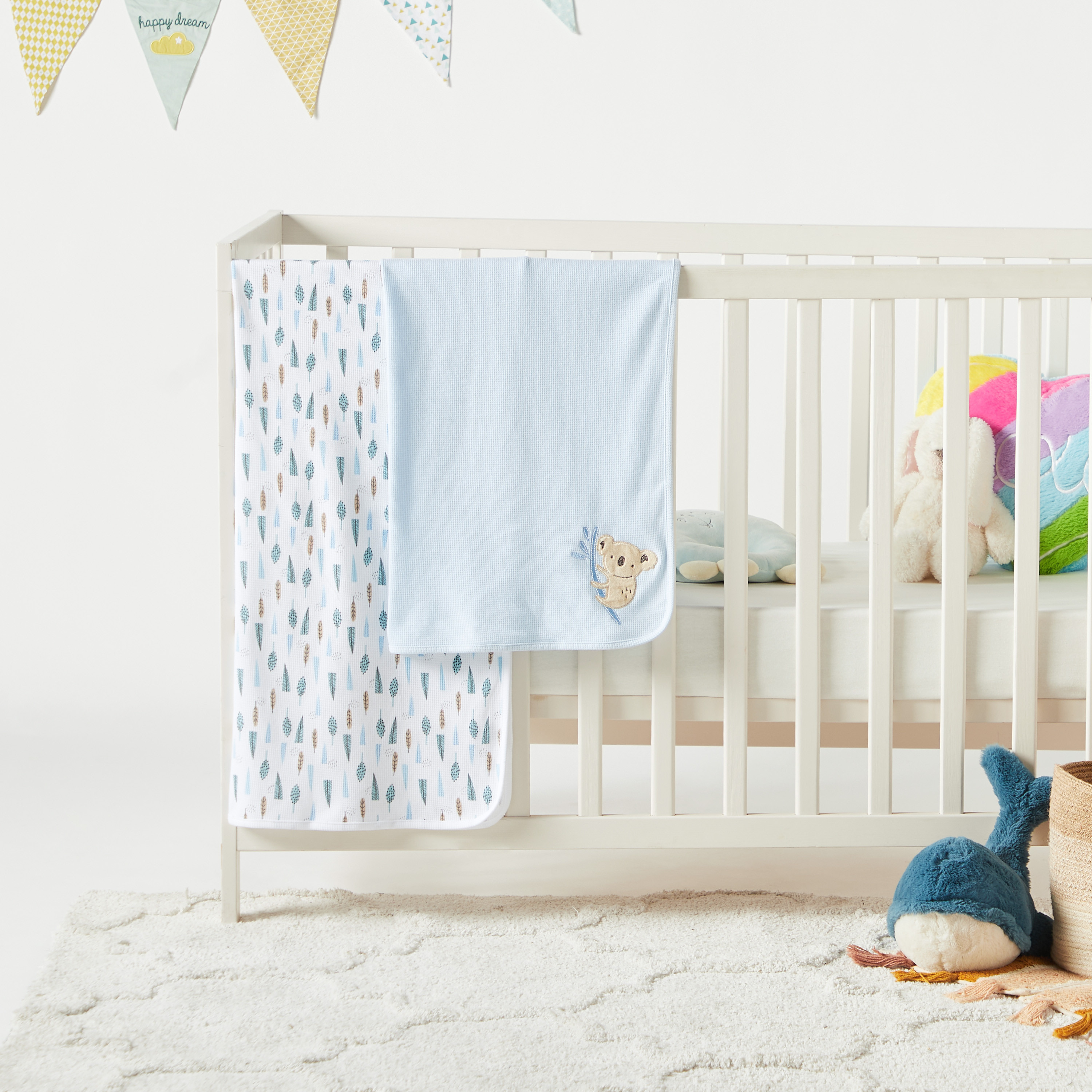Juniors 2-Piece Waffle Receiving Blanket Set - 76x102 cm-baby-nursery-blanketsandswaddles-receivingblankets-image-1