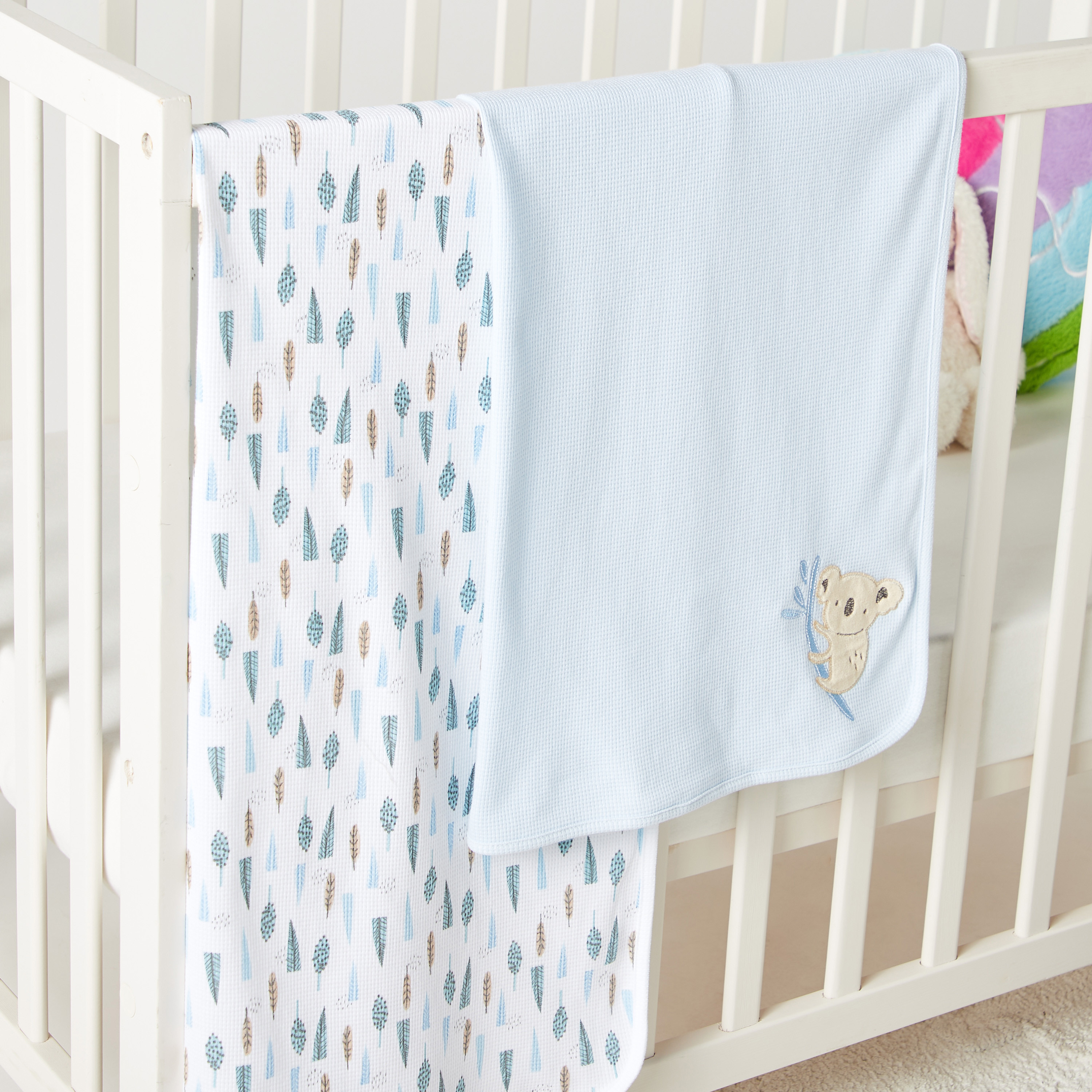 Juniors 2-Piece Waffle Receiving Blanket Set - 76x102 cm-baby-nursery-blanketsandswaddles-receivingblankets-image-2