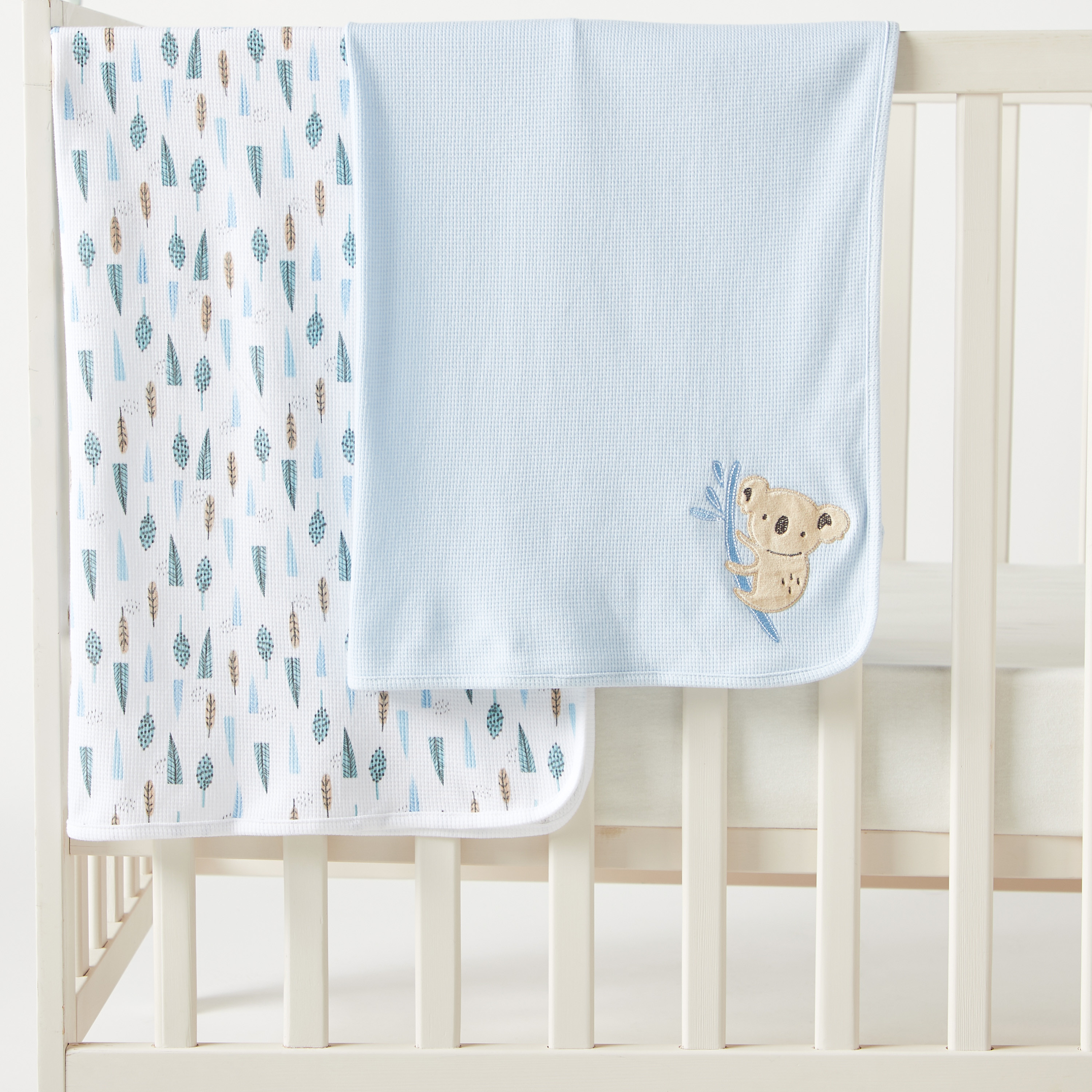 Juniors 2-Piece Waffle Receiving Blanket Set - 76x102 cm-baby-nursery-blanketsandswaddles-receivingblankets-image-3
