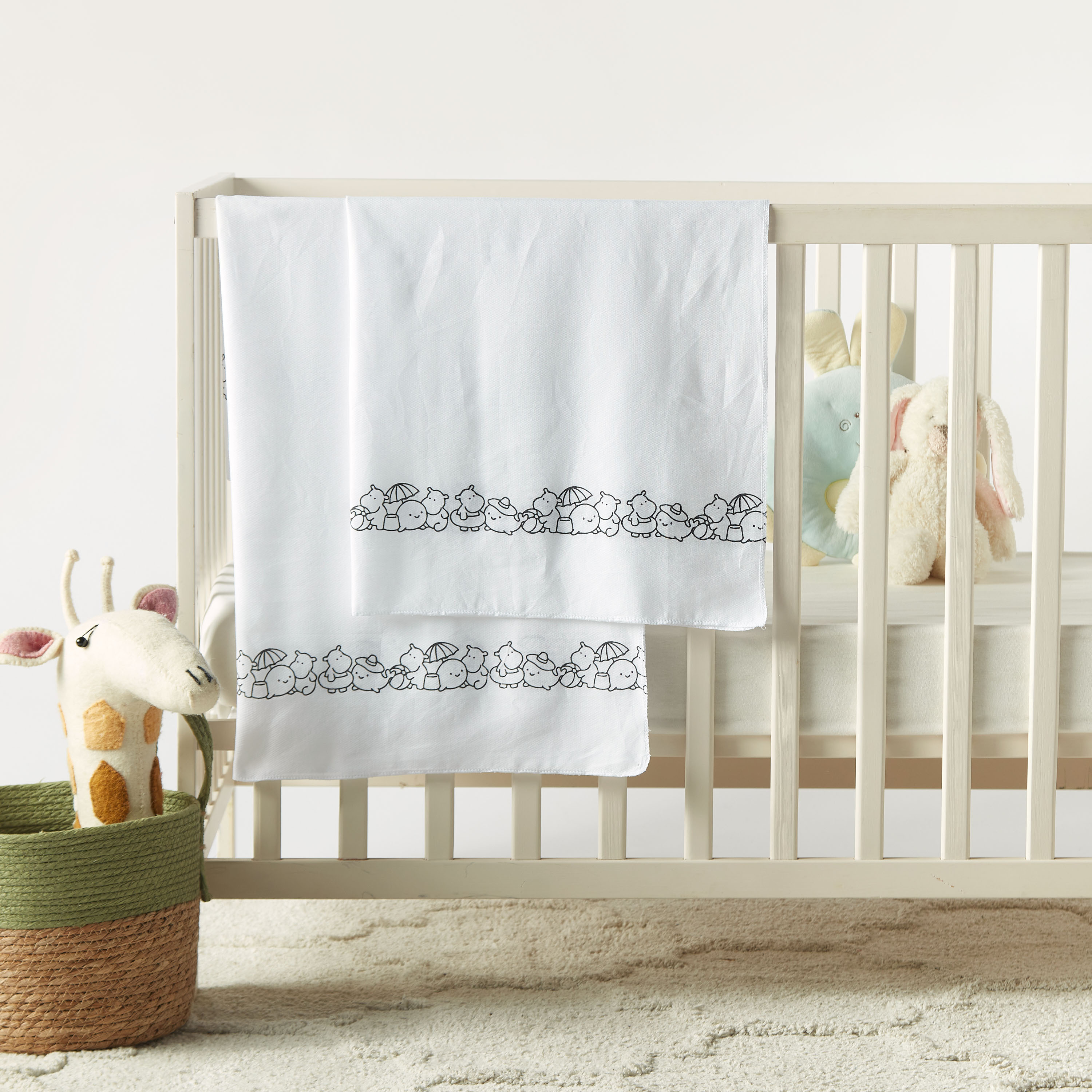Juniors Printed Swaddle Wrap - Set of 2-baby-nursery-blanketsandswaddles-swaddlesandsleepingbags-image-1
