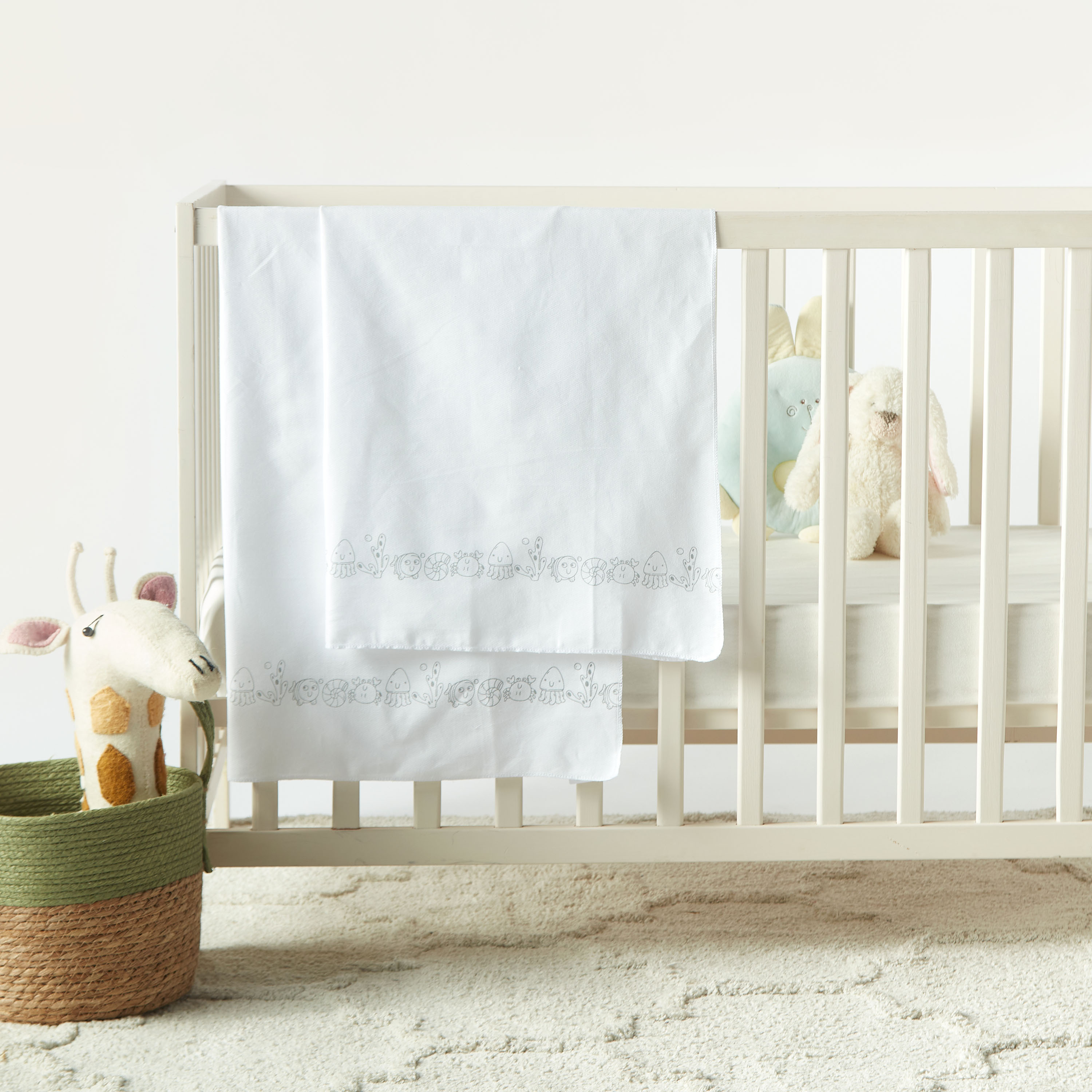 Juniors Printed Swaddle Wrap - Set of 2-baby-nursery-blanketsandswaddles-swaddlesandsleepingbags-image-1
