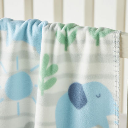 Juniors Elephant Print Fleece Blanket-Blankets and Throws-image-1